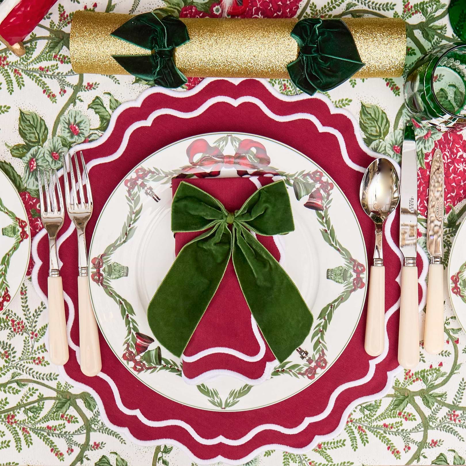 Katherine Berry Red Placemats & Napkins (Set of 4)