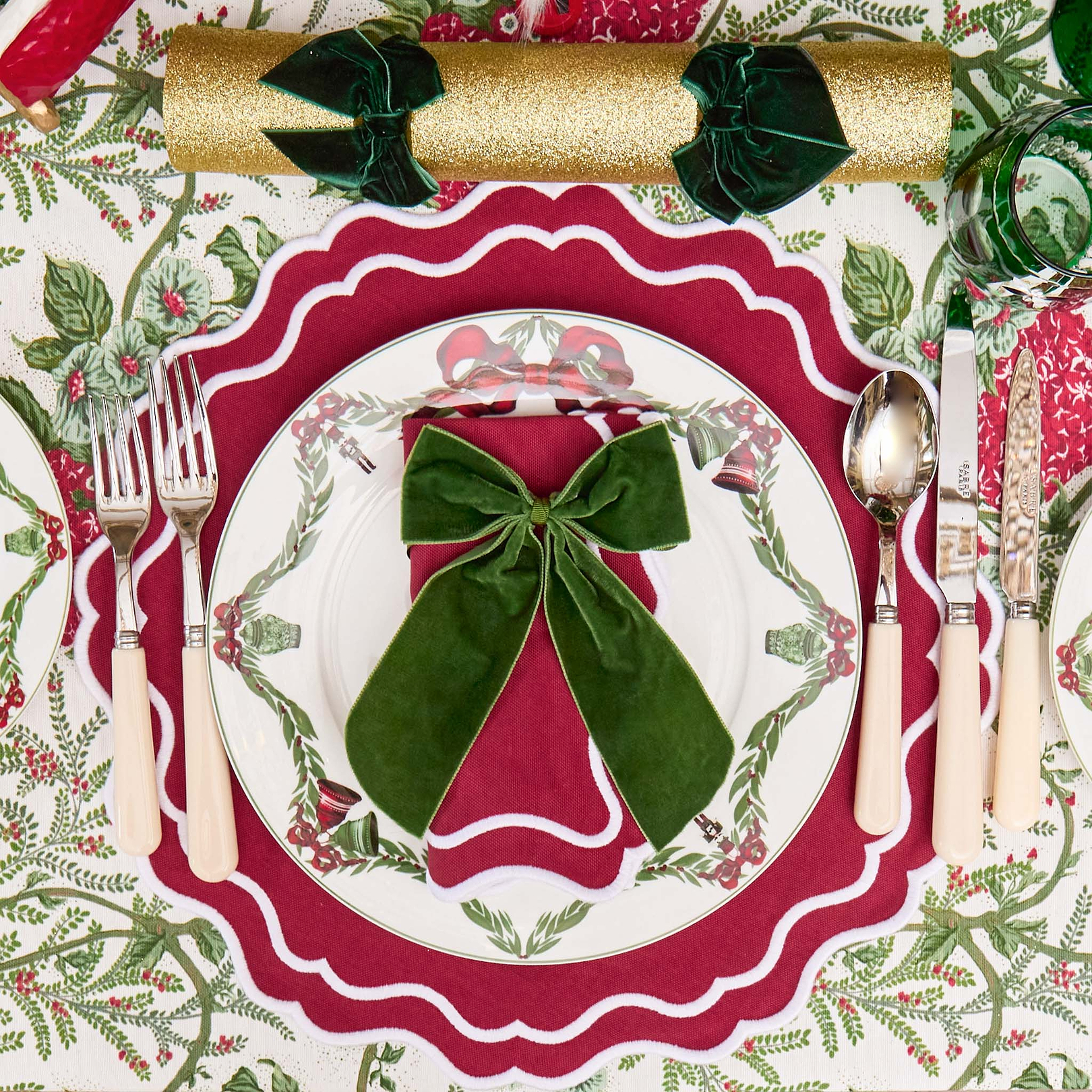 Katherine Berry Red Placemats & Napkins (Set of 4)