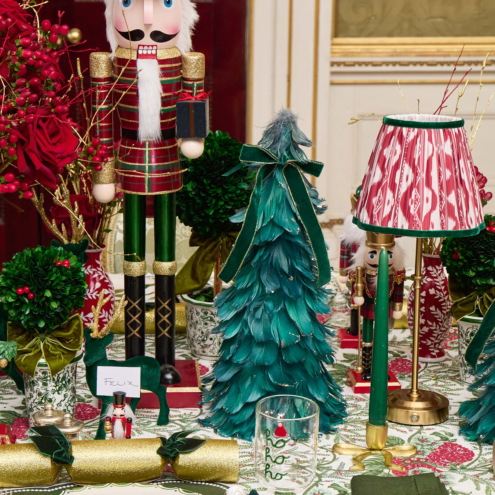 Ho Ho Ho Christmas Glasses, Set of 4 | Mrs. Alice