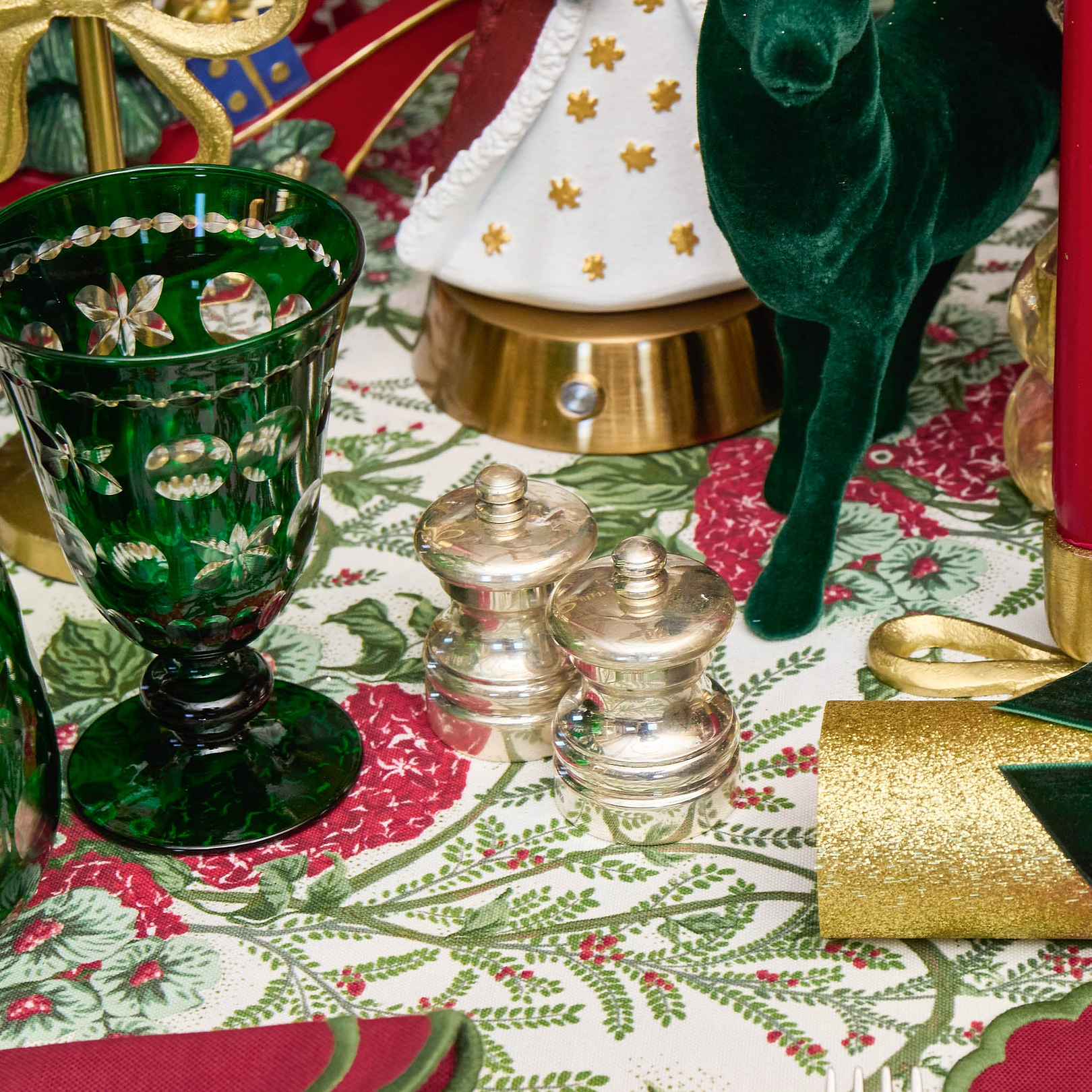 Sterling クリスタル　ソルト&ペッパー　英国　イギリス製 Sterling Silver Salt & Pepper Set (Pair)