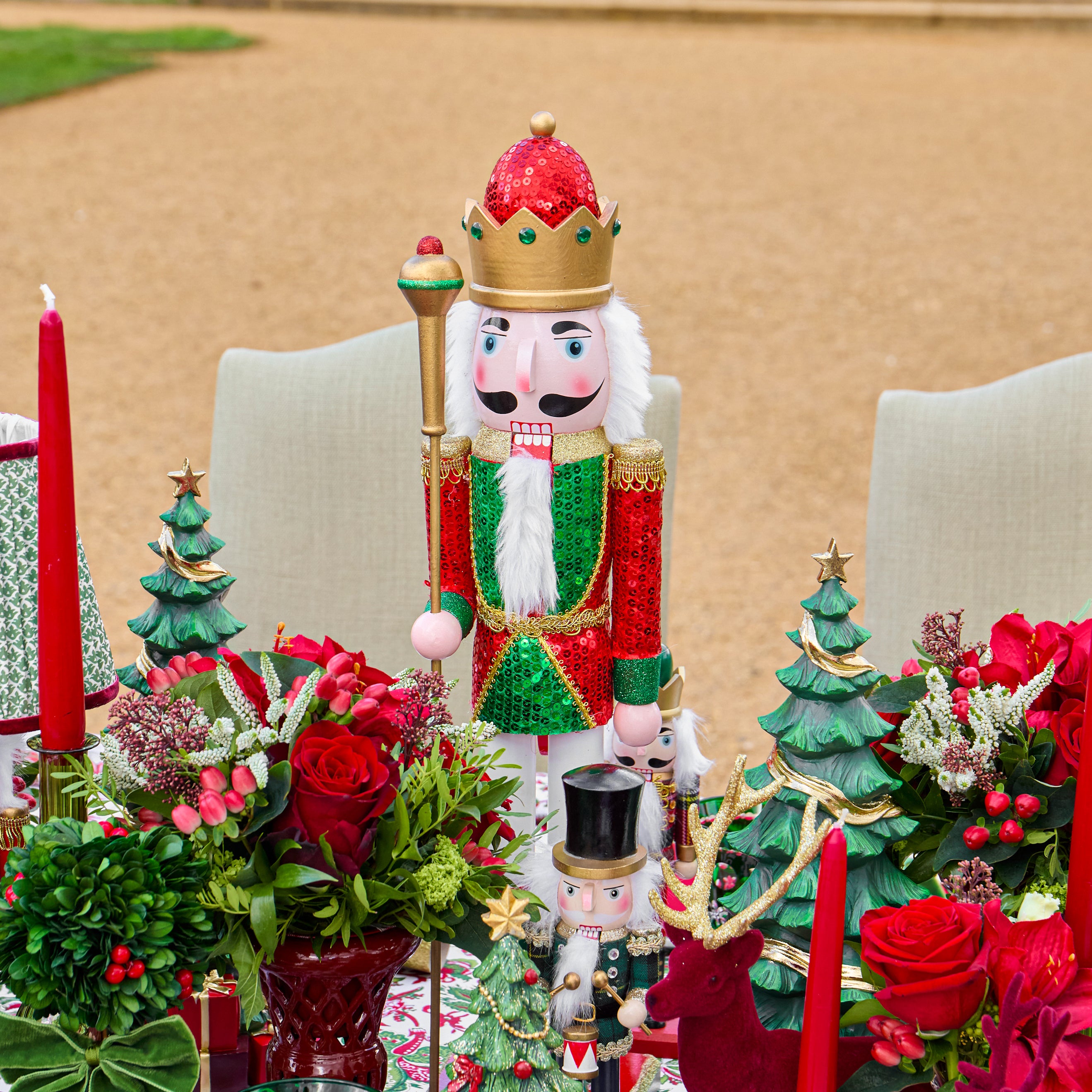 Extra Large Red & Green Nutcracker - 60cm
