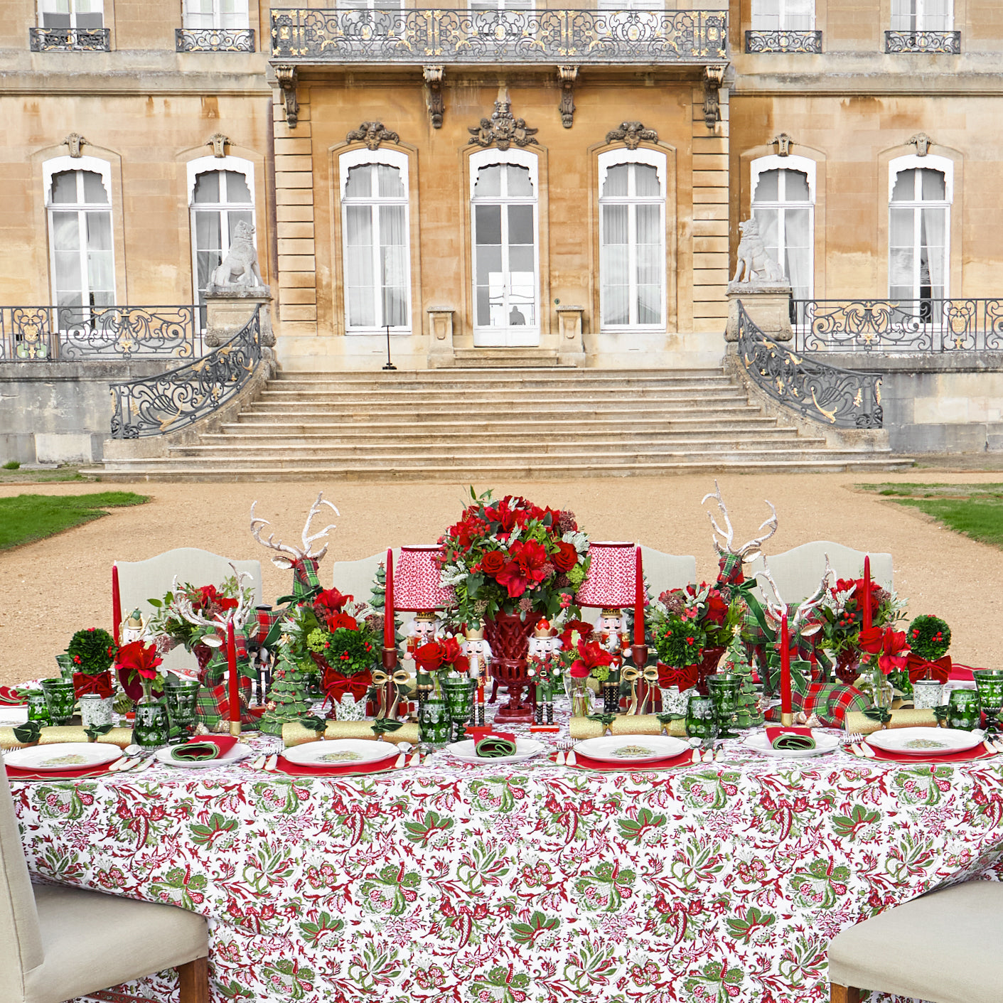 Emerald & Red Julia Placemats (Set of 4)
