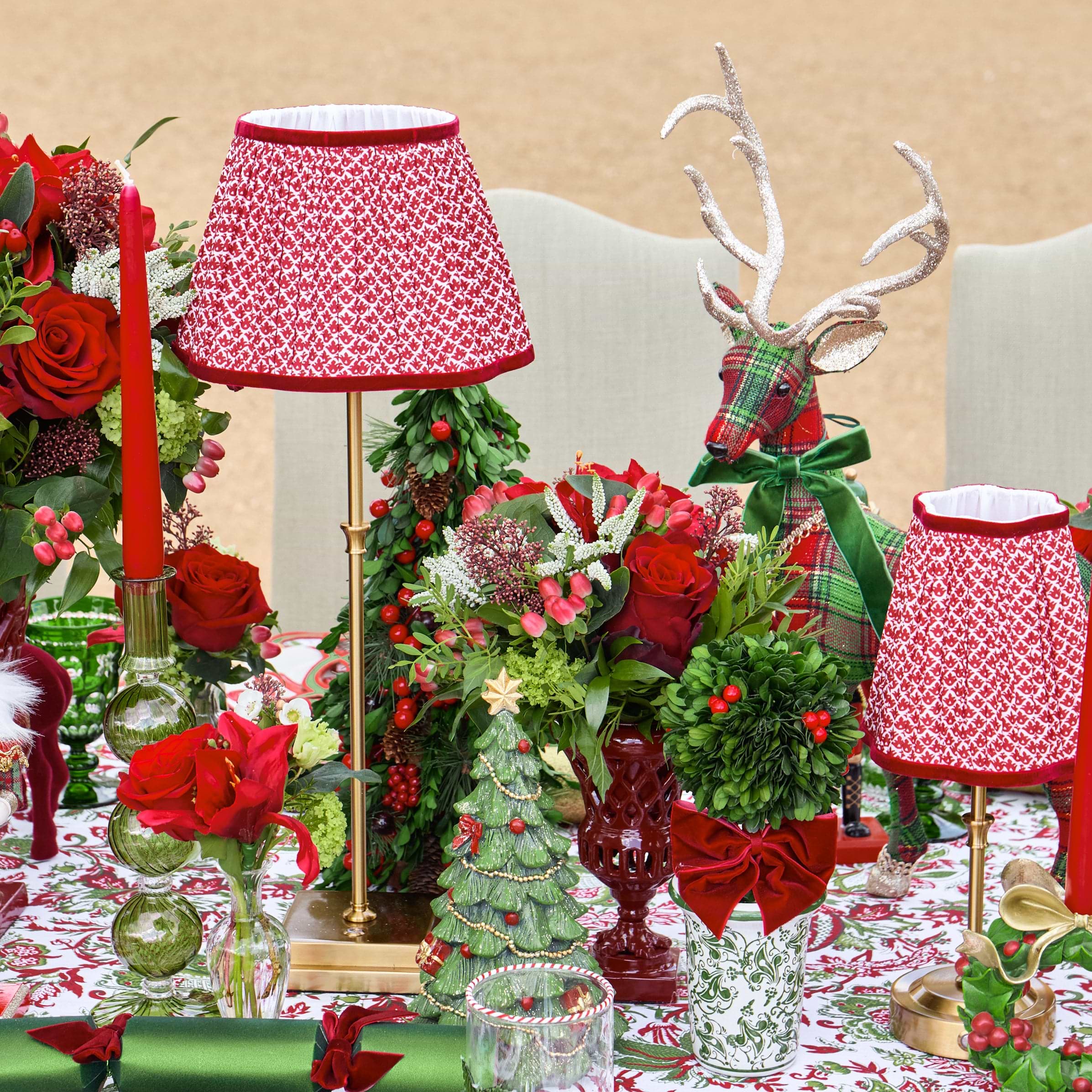 Tartan Standing Reindeer (Pair)