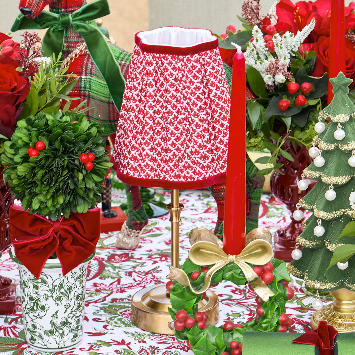 Red Lotus Lampshade (14cm)