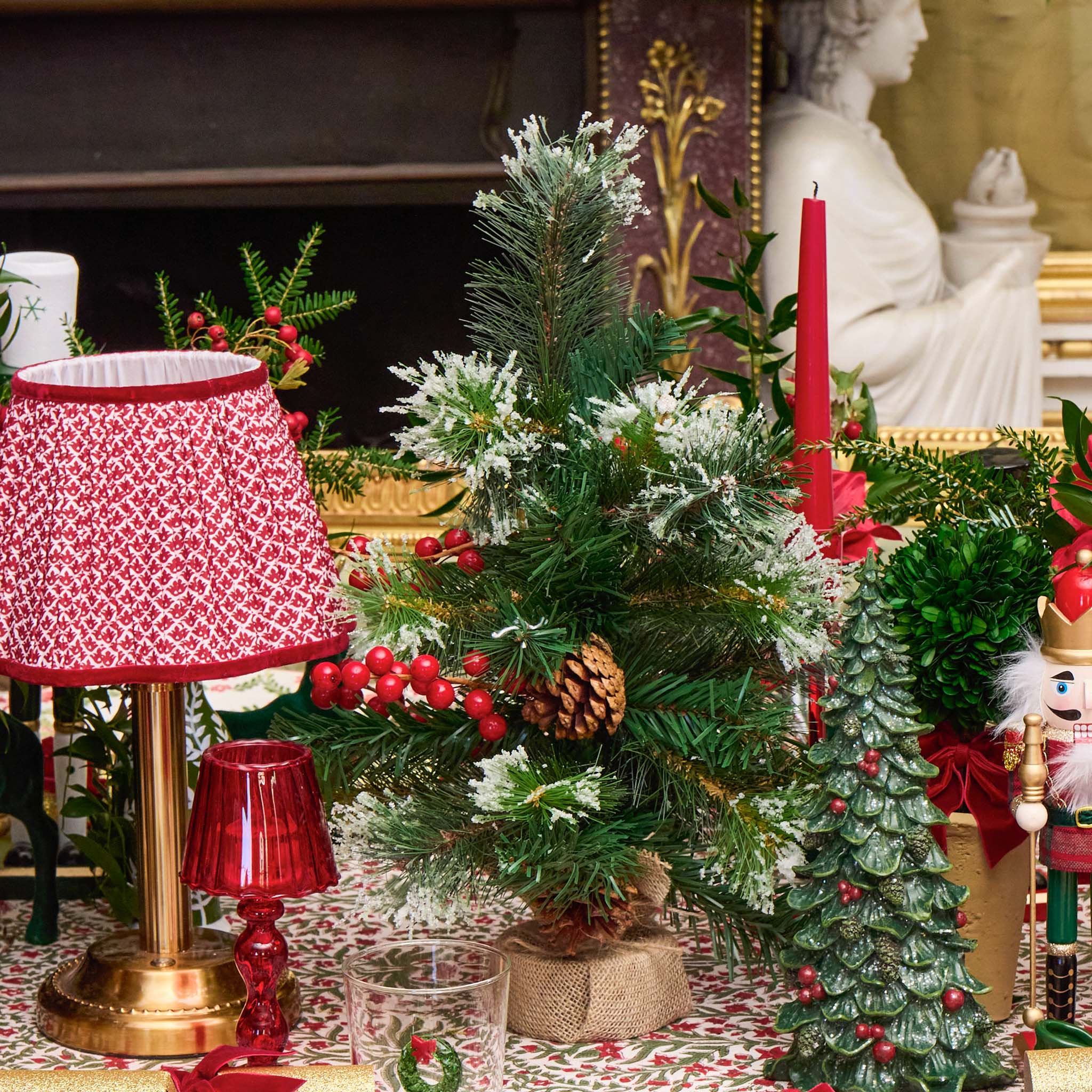 Natural Decorated Christmas Trees (Pair)