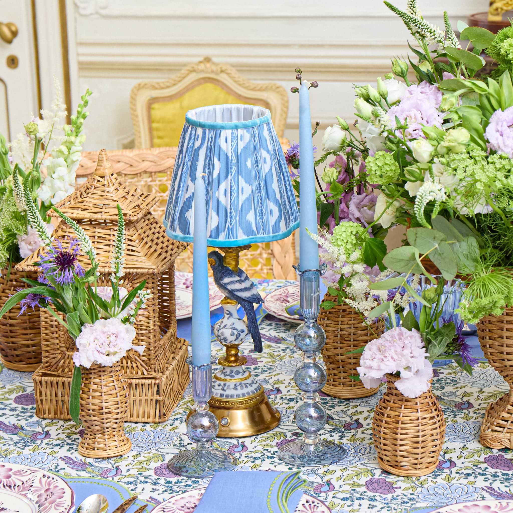 Blue Eden Candle Holders (Pair)