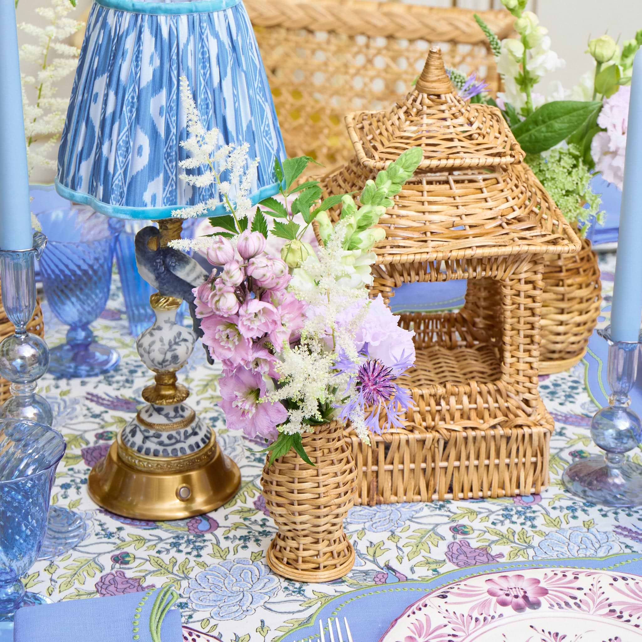 Natural Rattan Pagoda Decoration Set