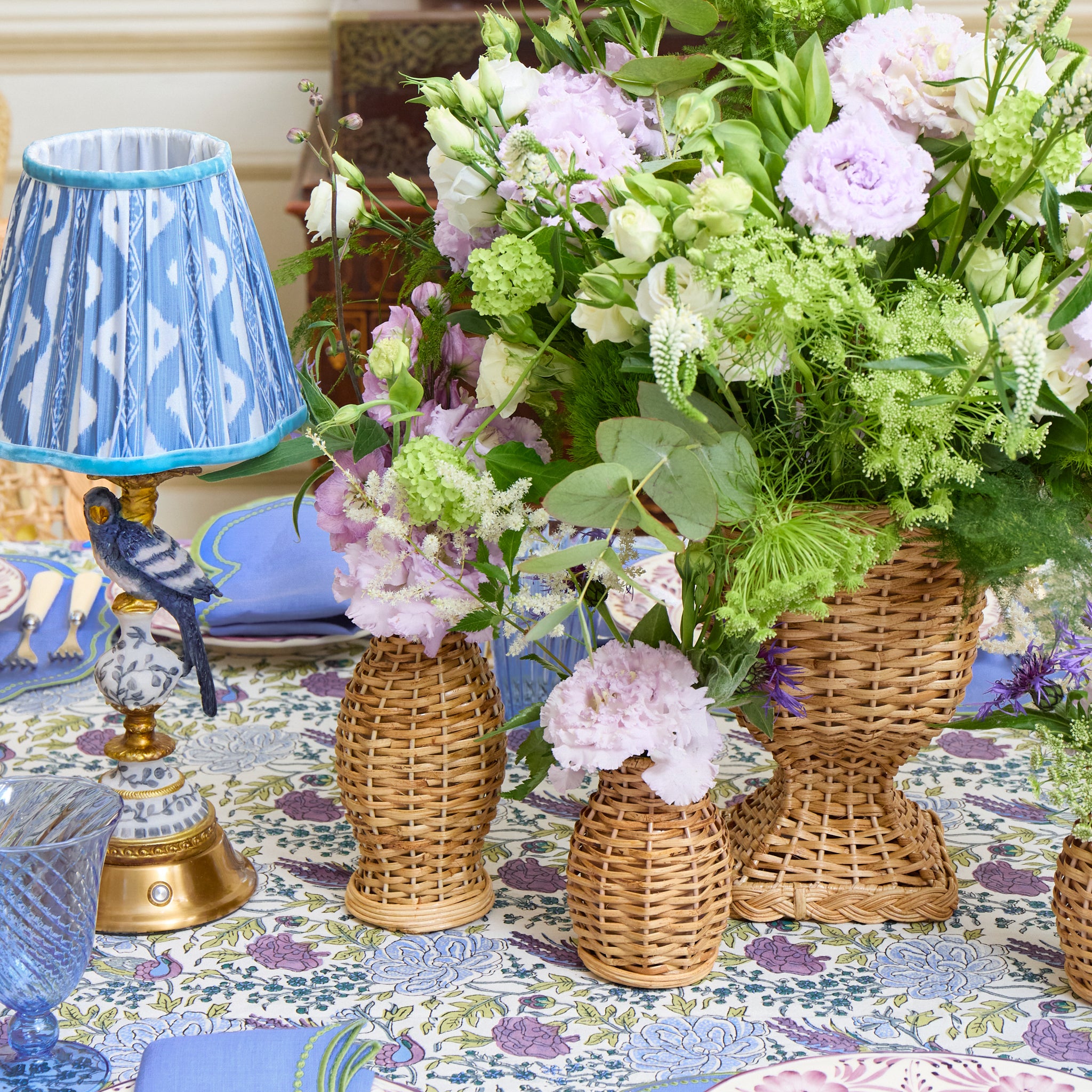 Small Bettina Rattan Urn Vase