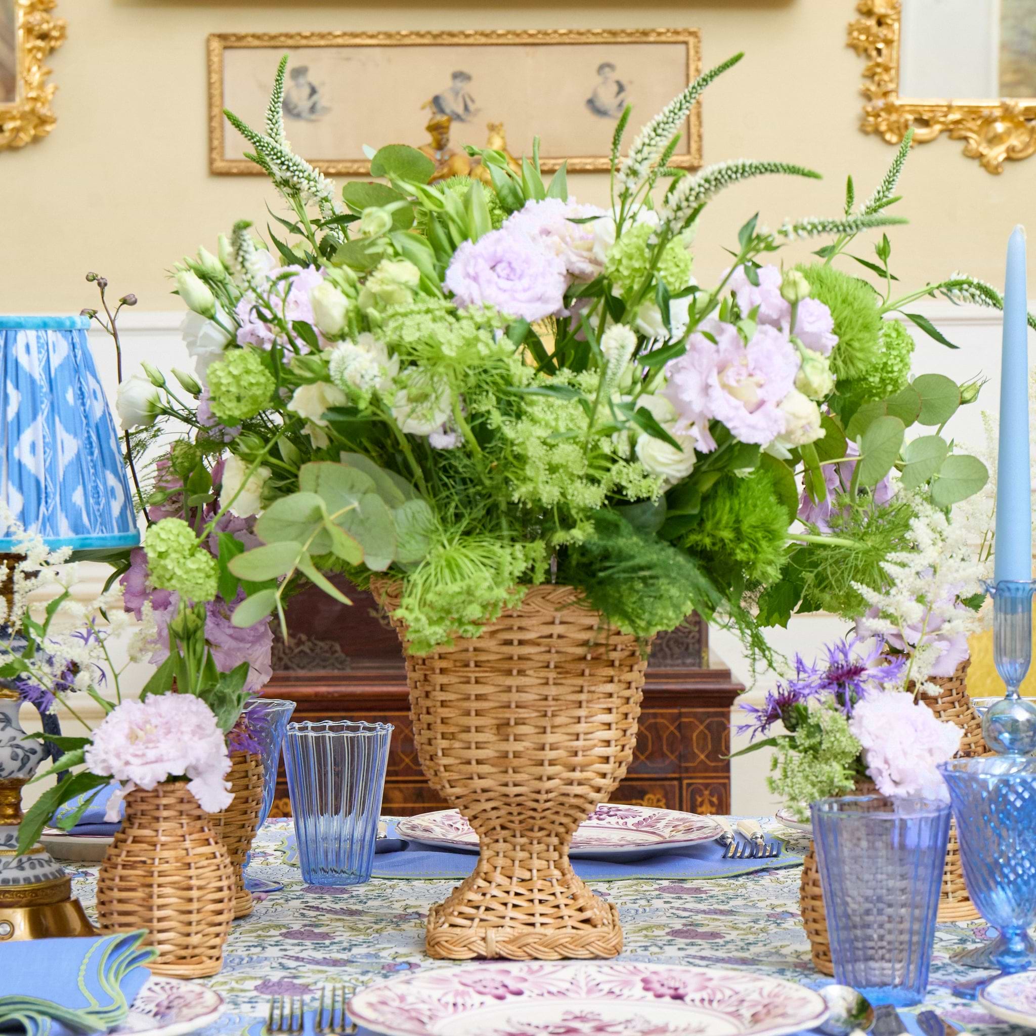 Small Bettina Rattan Urn Vase
