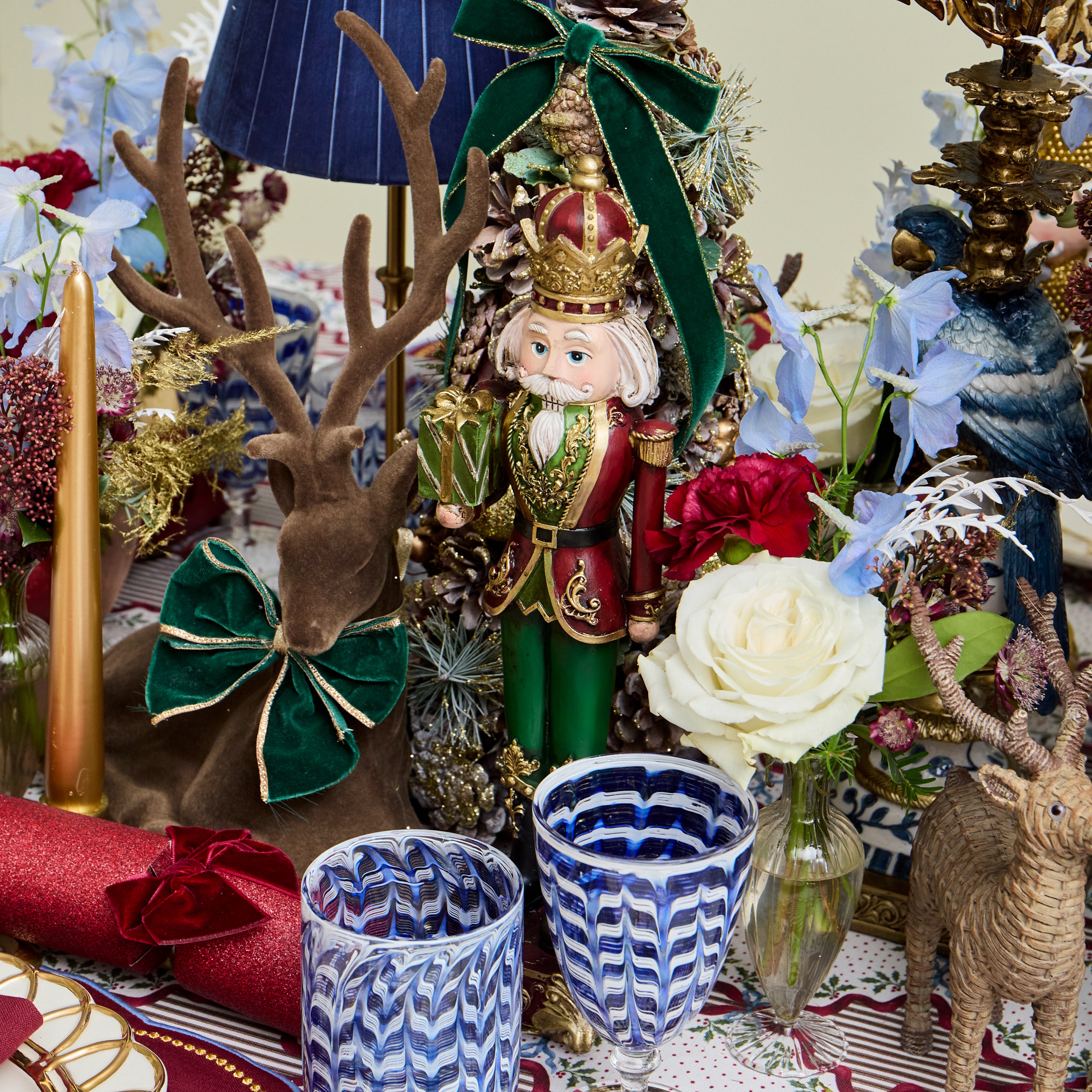 Nutcracker with Present & Crown (Pair)