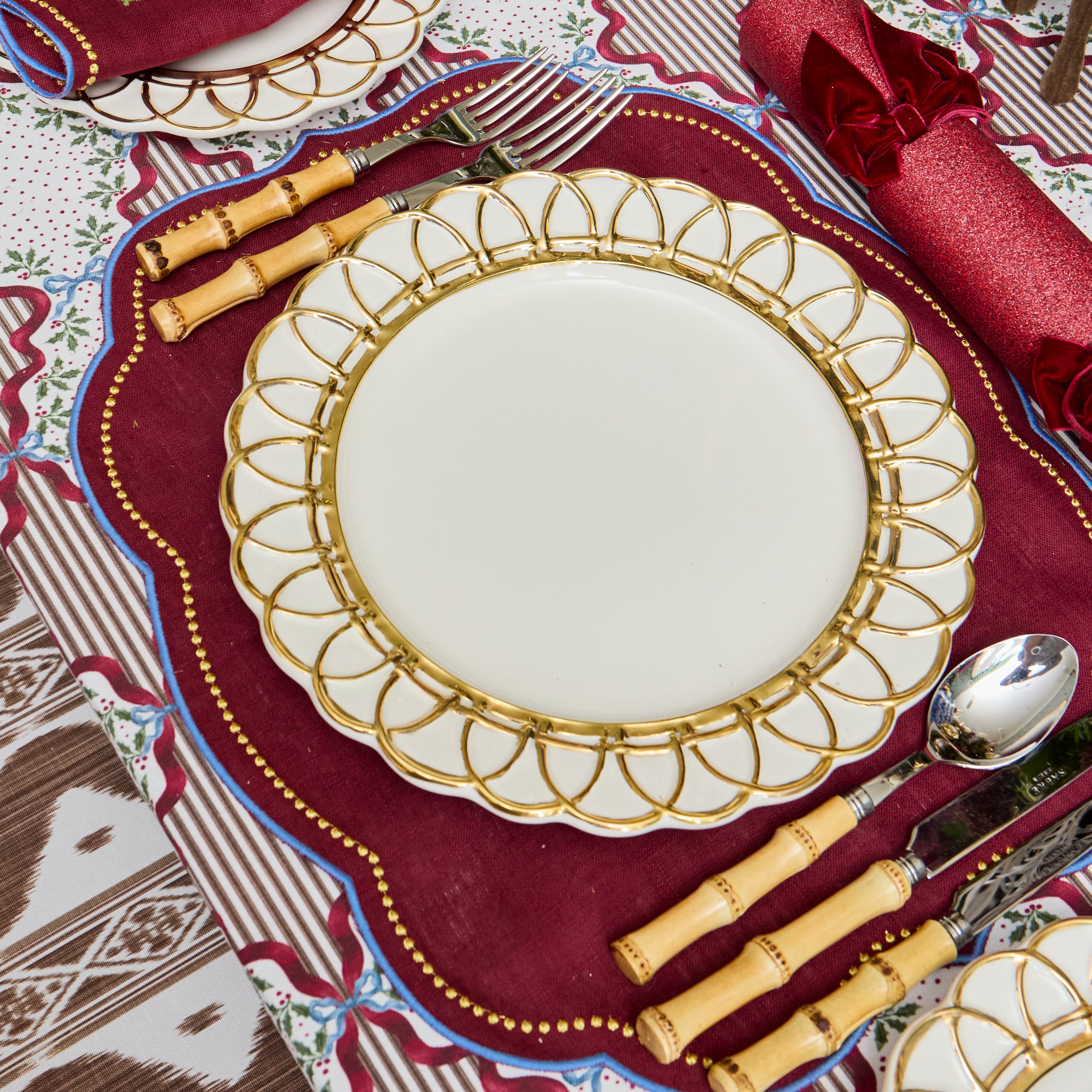 Gold Stella Dinner Plates (Set of 4)