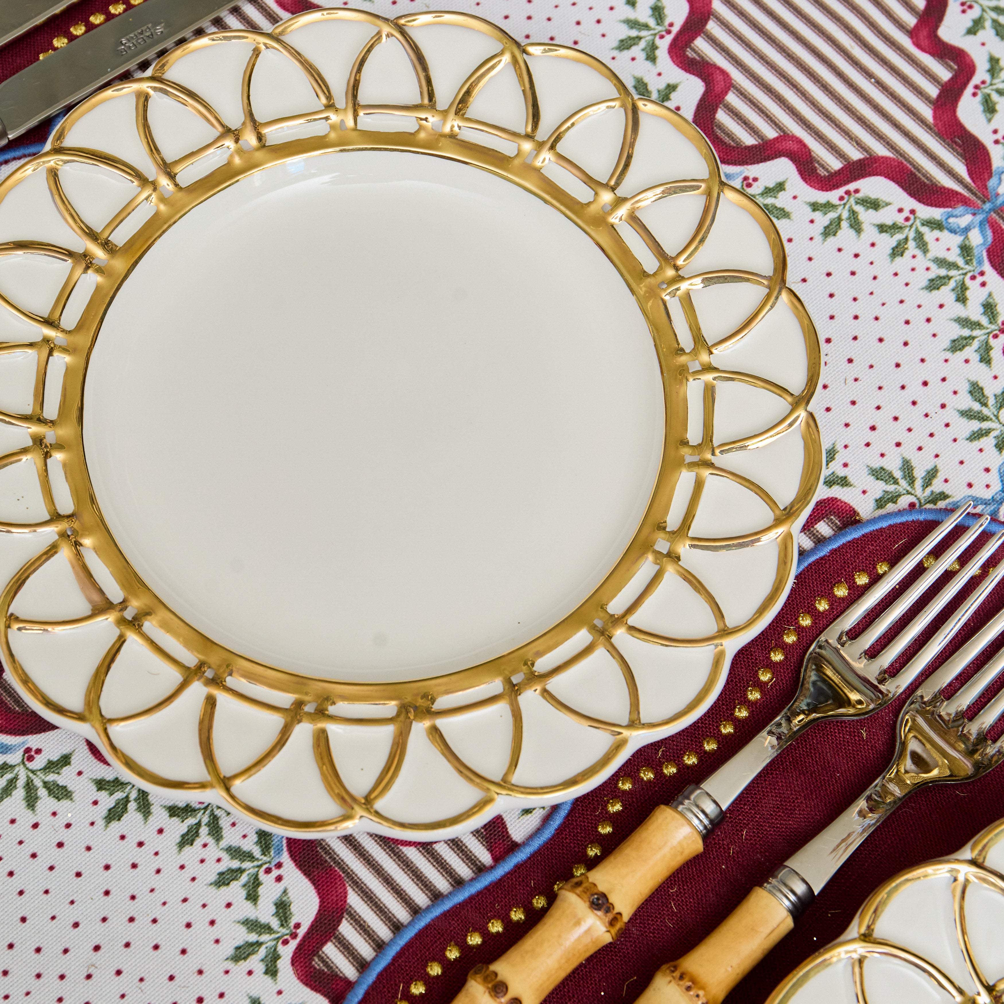 Gold Stella Dinner Plates (Set of 4)