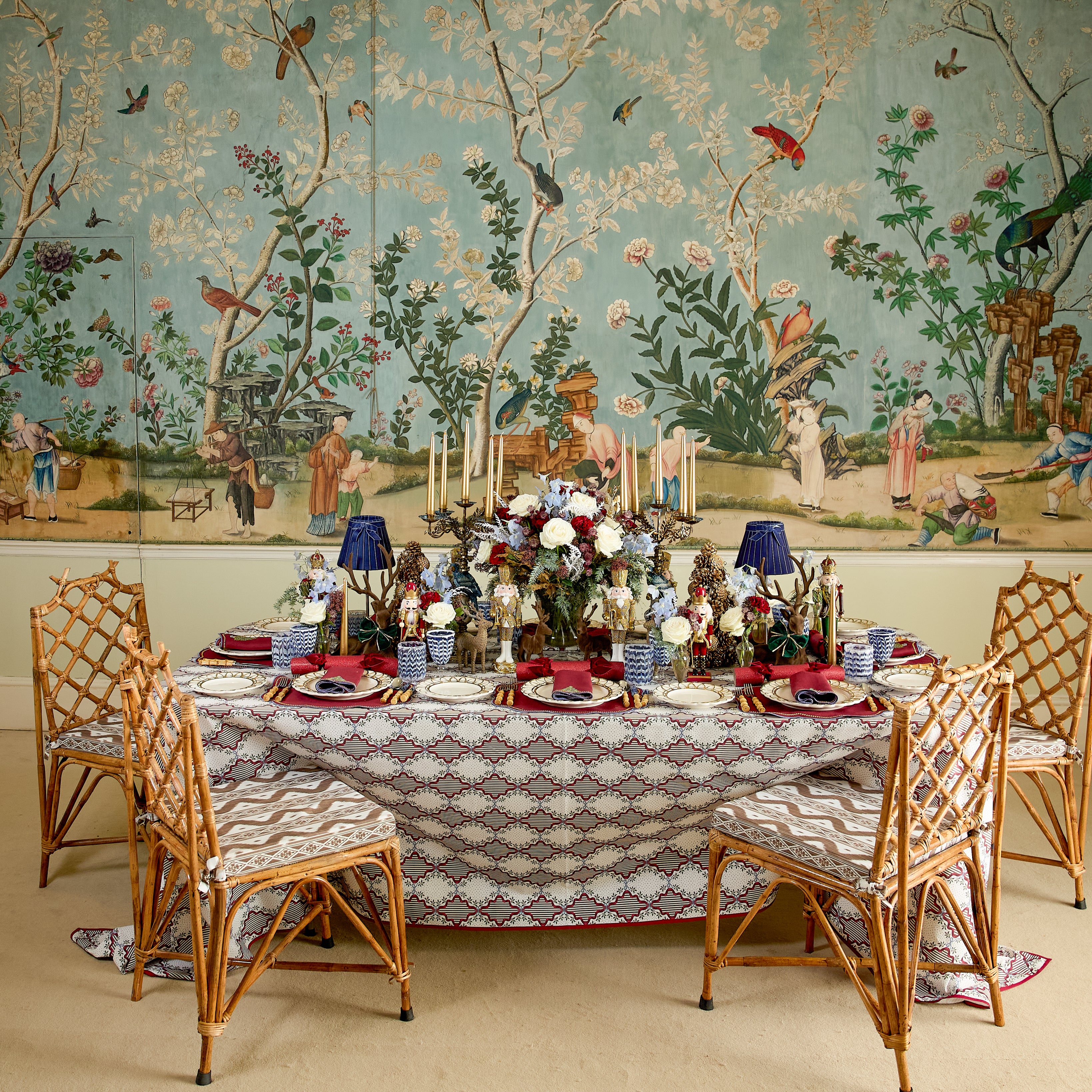 Burgundy Lucy Garland Tablecloth