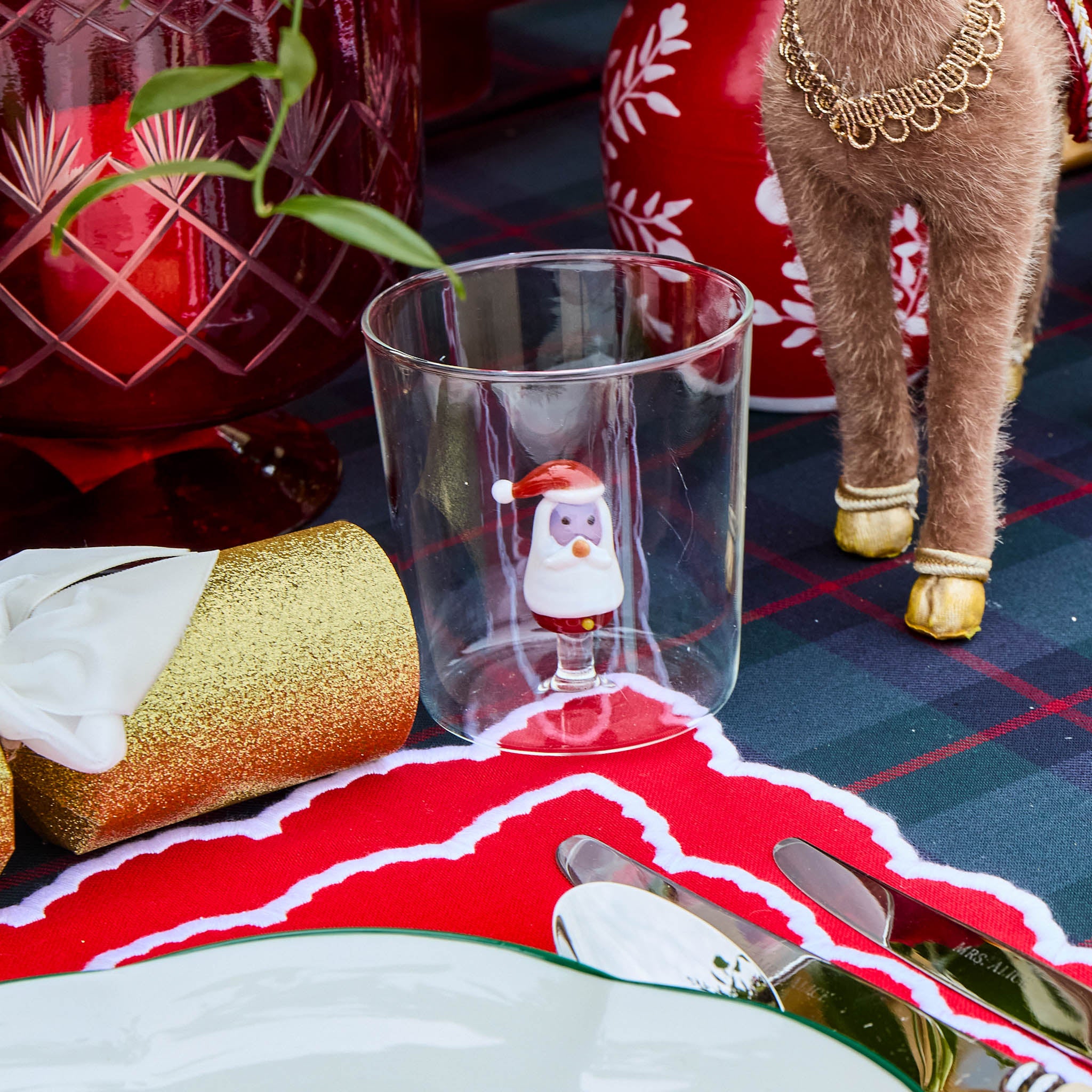 Father Christmas Glasses (Set of 4)