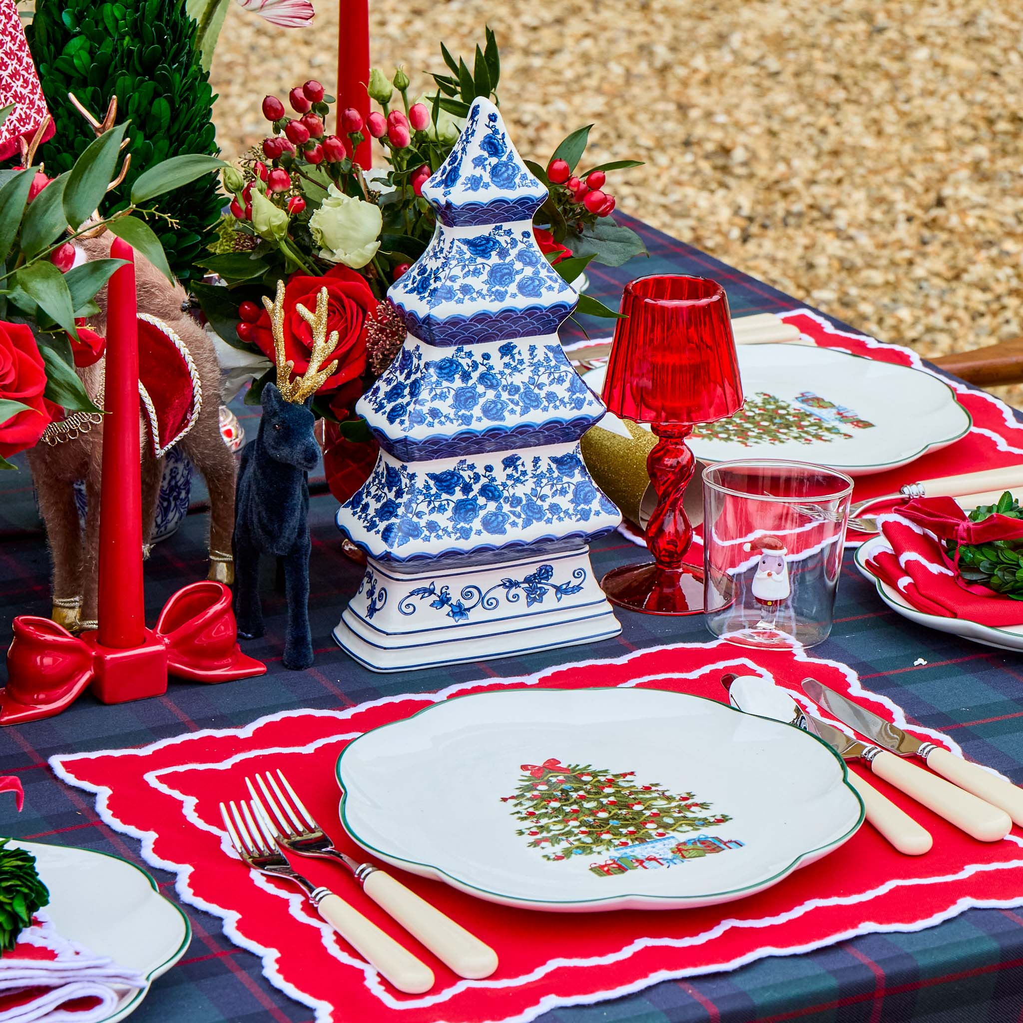 Mrs. Alice Christmas Tree Starter Plate (Set of 4)