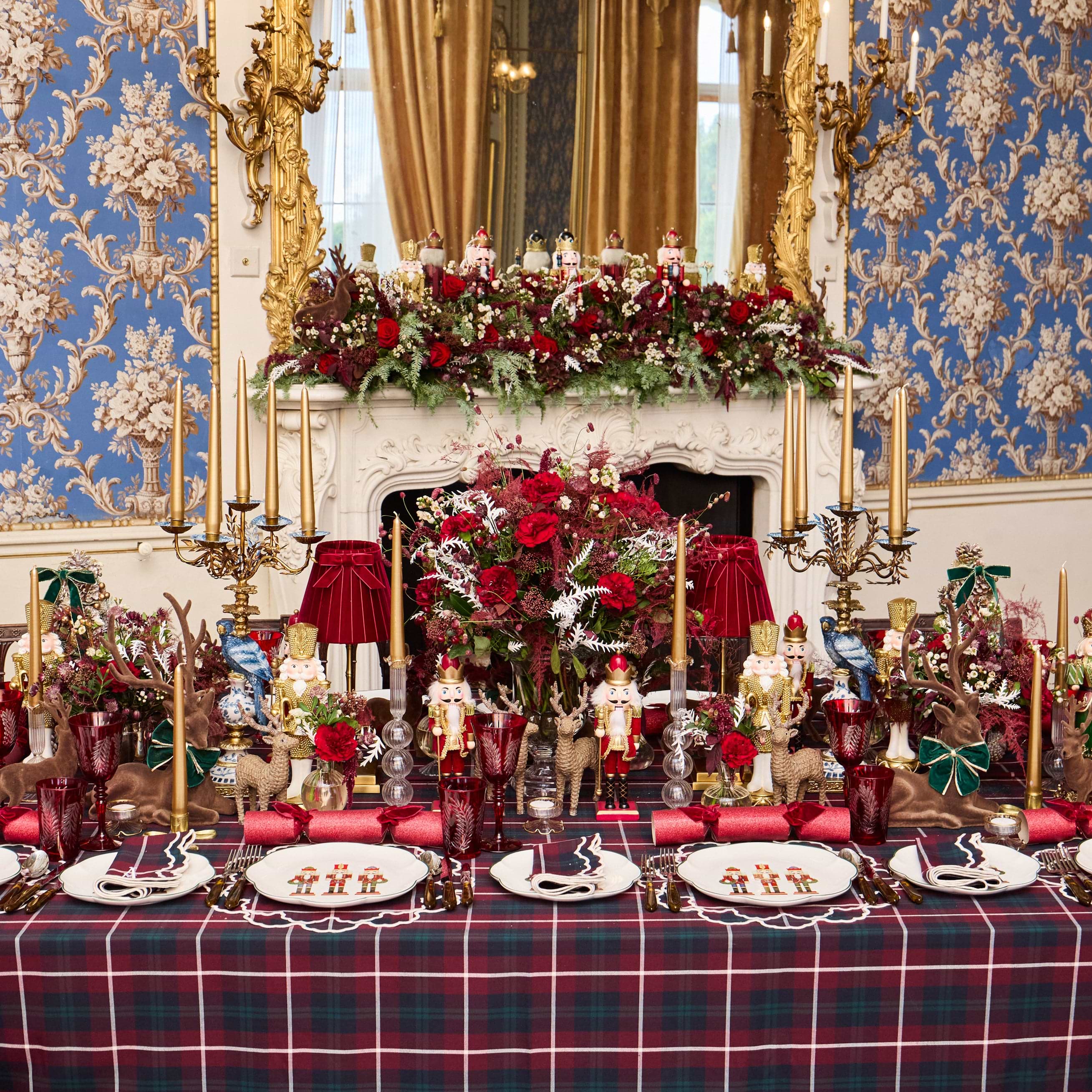Burgundy Tartan Tablecloth