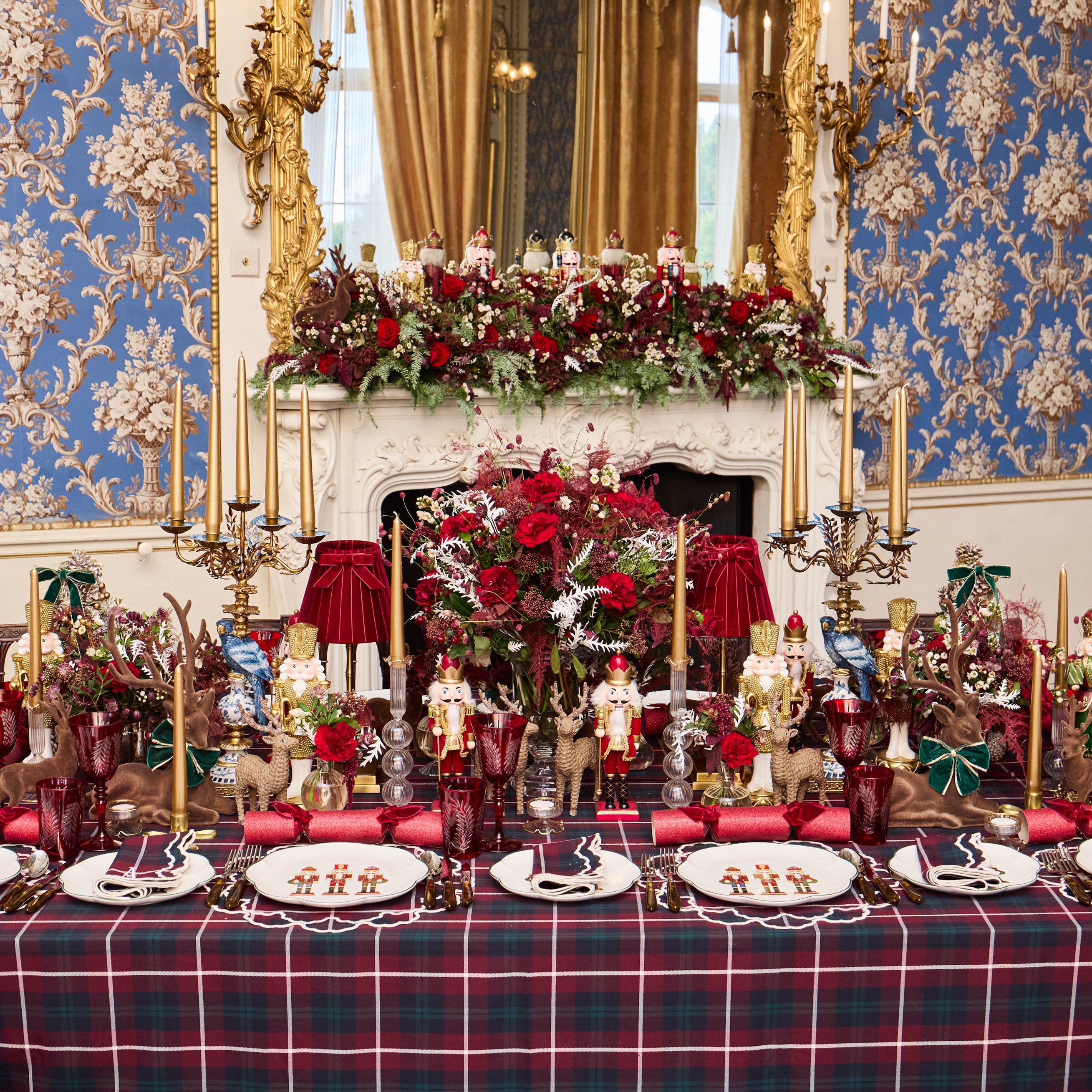Burgundy Tartan Tablecloth