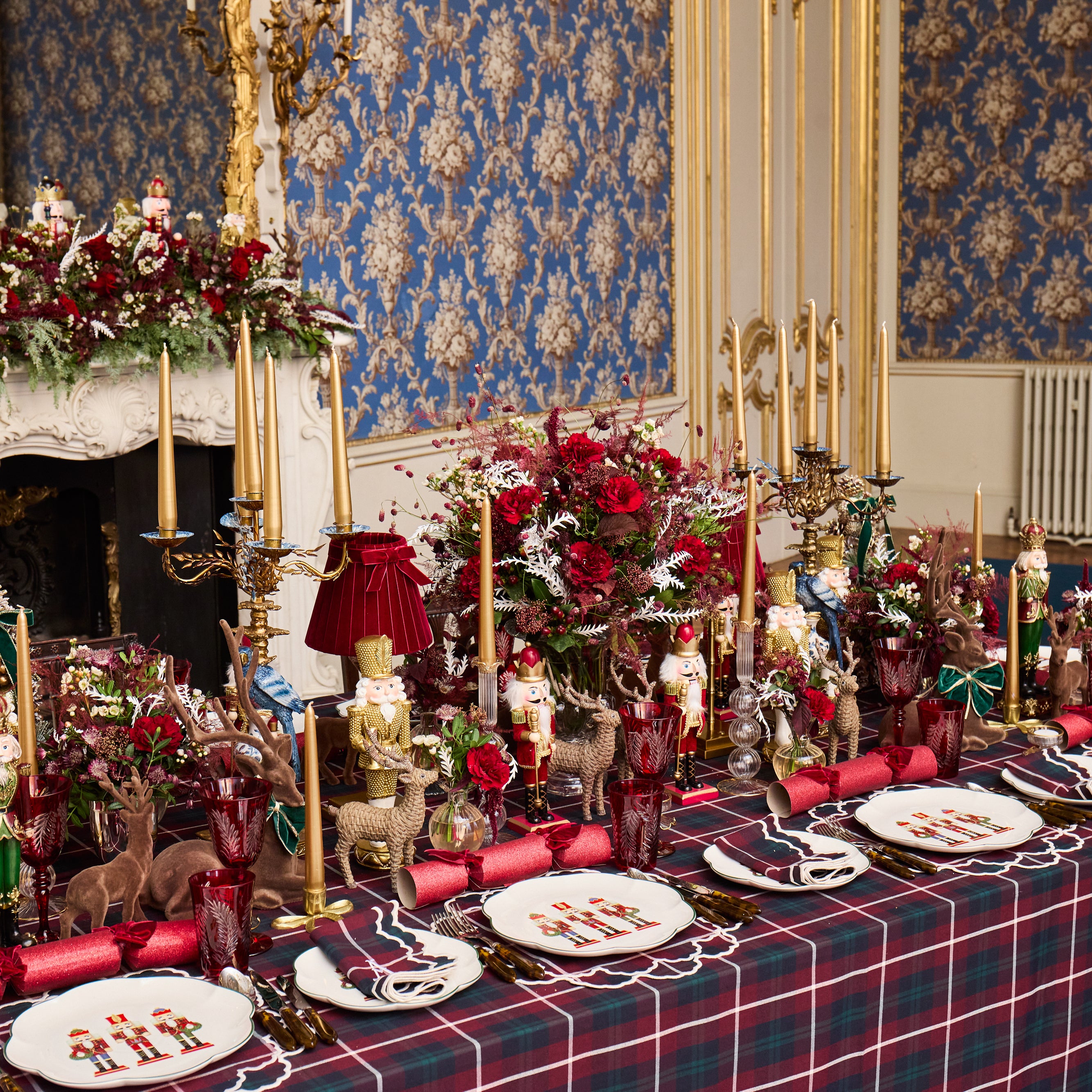 Burgundy Tartan Tablecloth