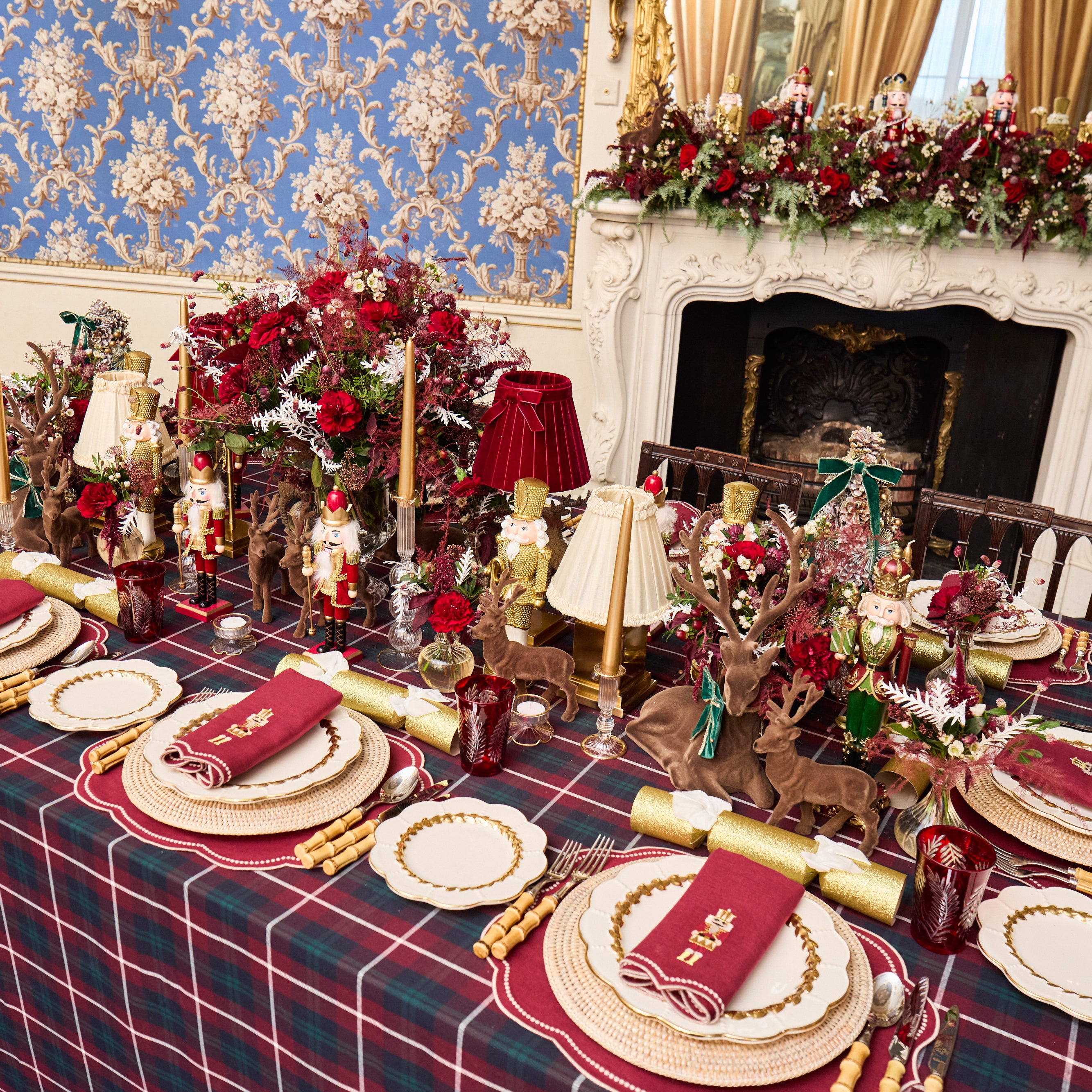 Burgundy Tartan Tablecloth