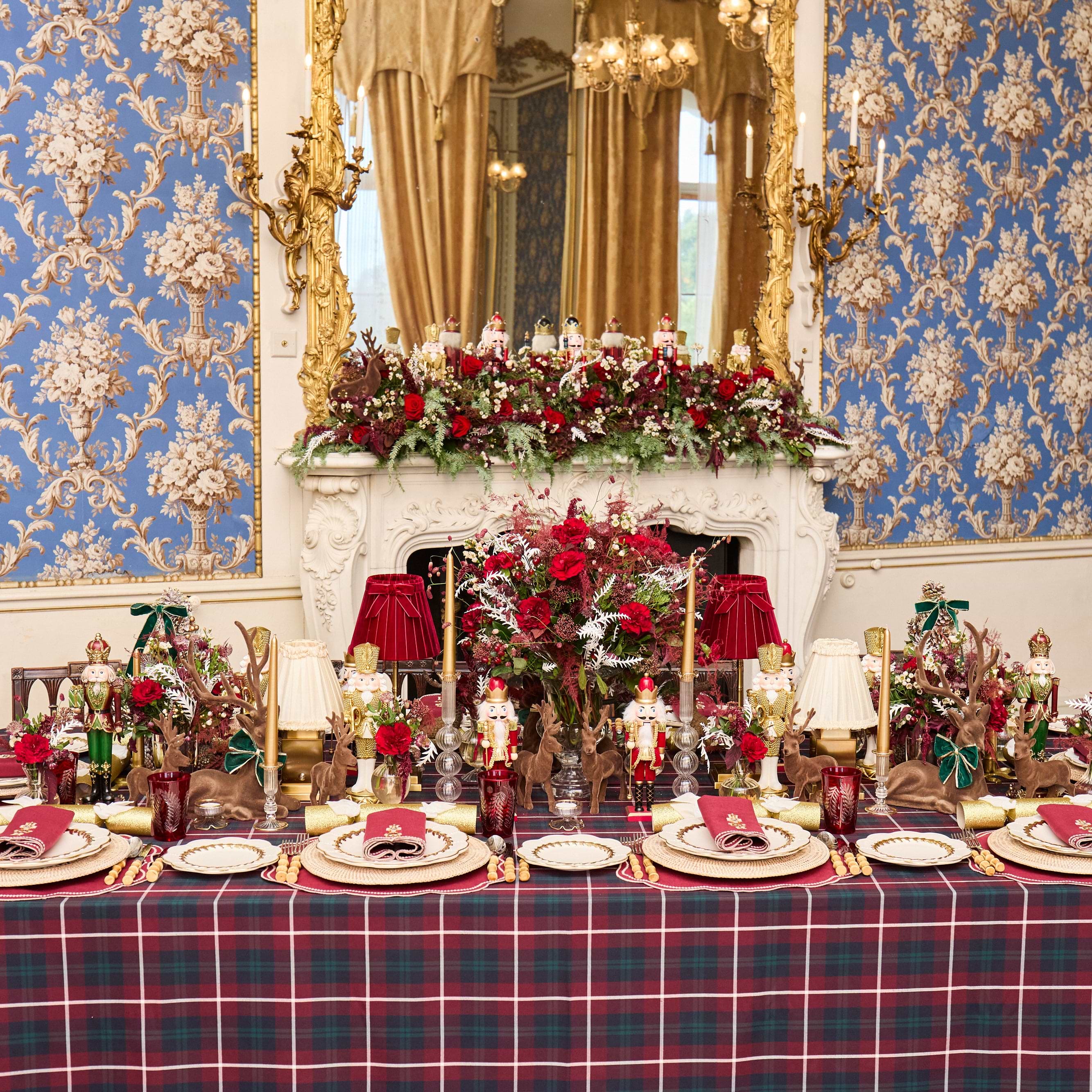 Burgundy Tartan Tablecloth