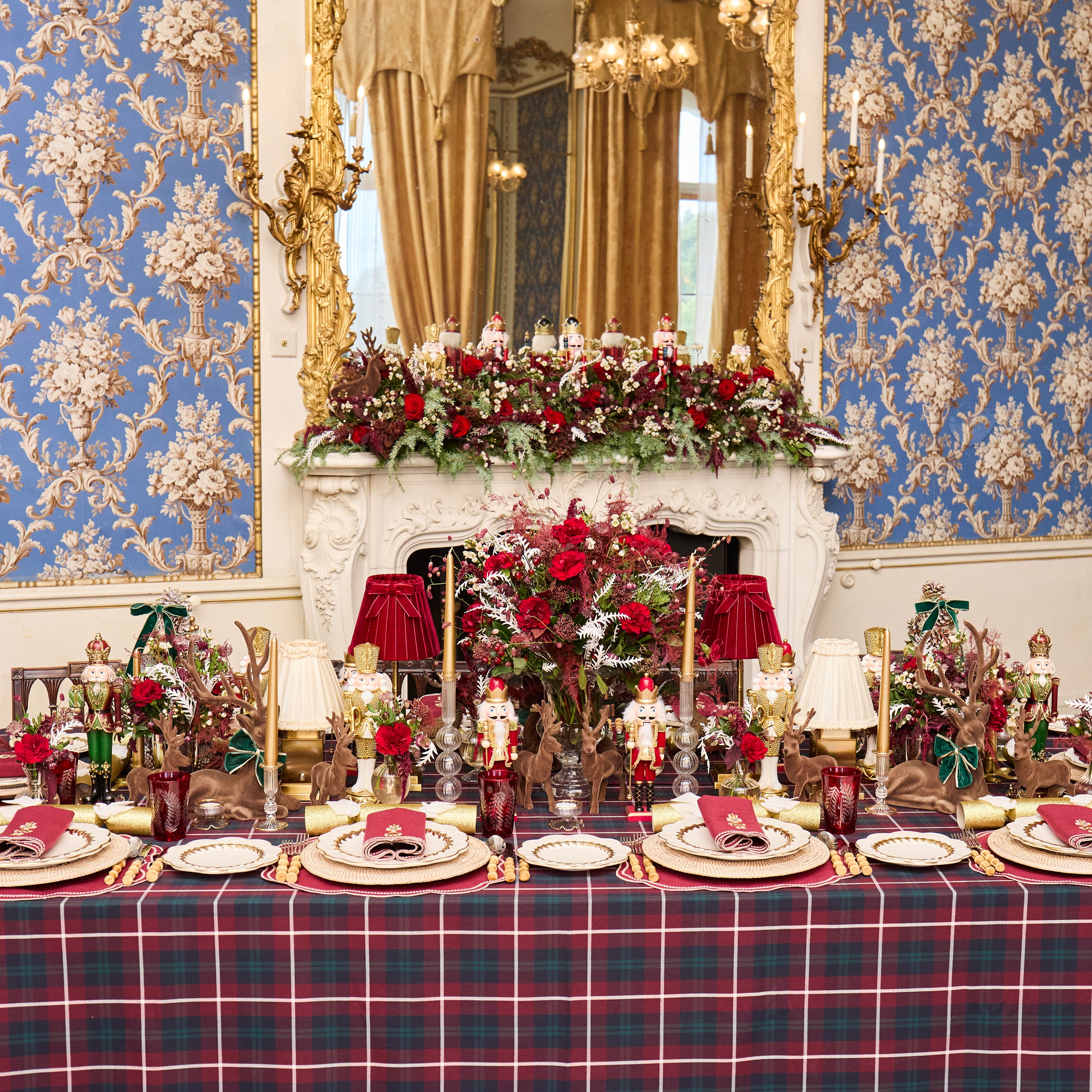 Burgundy Tartan Tablecloth