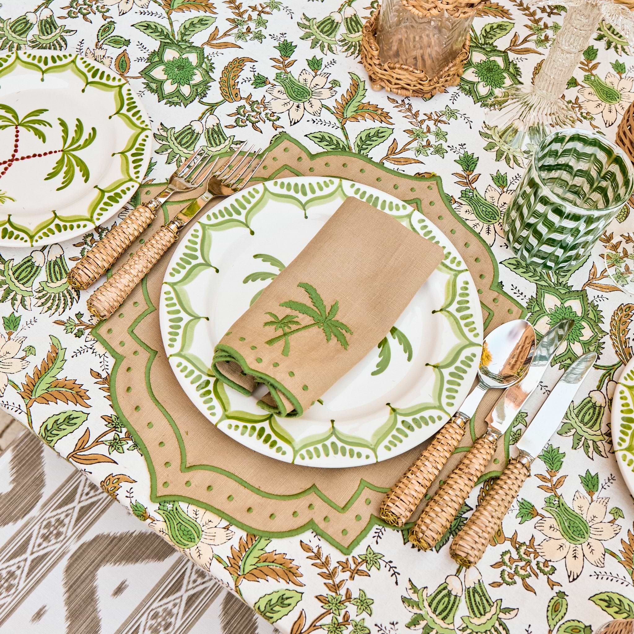 Sand & Green Celestria Placemats (Set of 4)