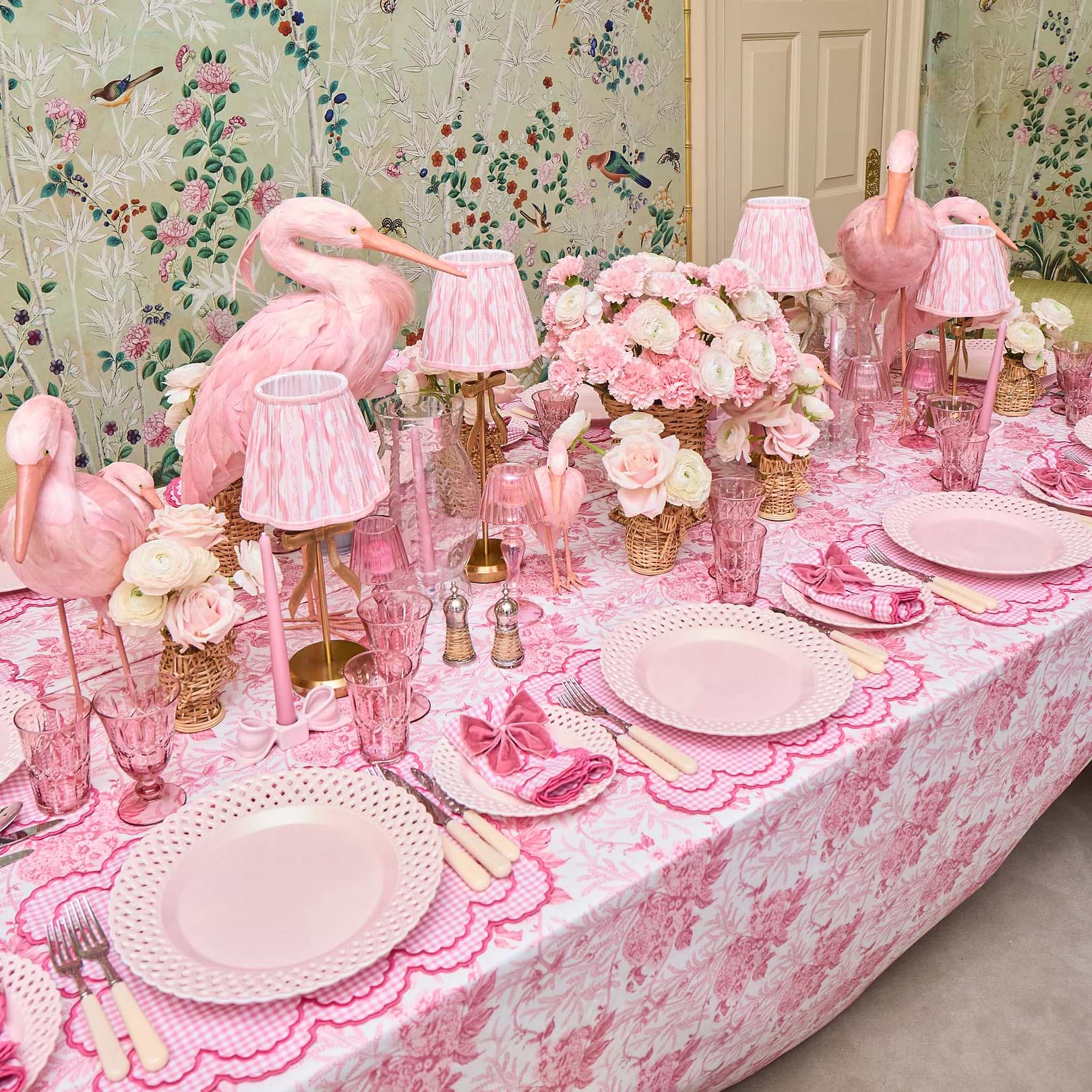 【11枚セット✨】テーブルランナー 30×265 結婚式 パーティー ピンク Pink Basketweave Starter Plate