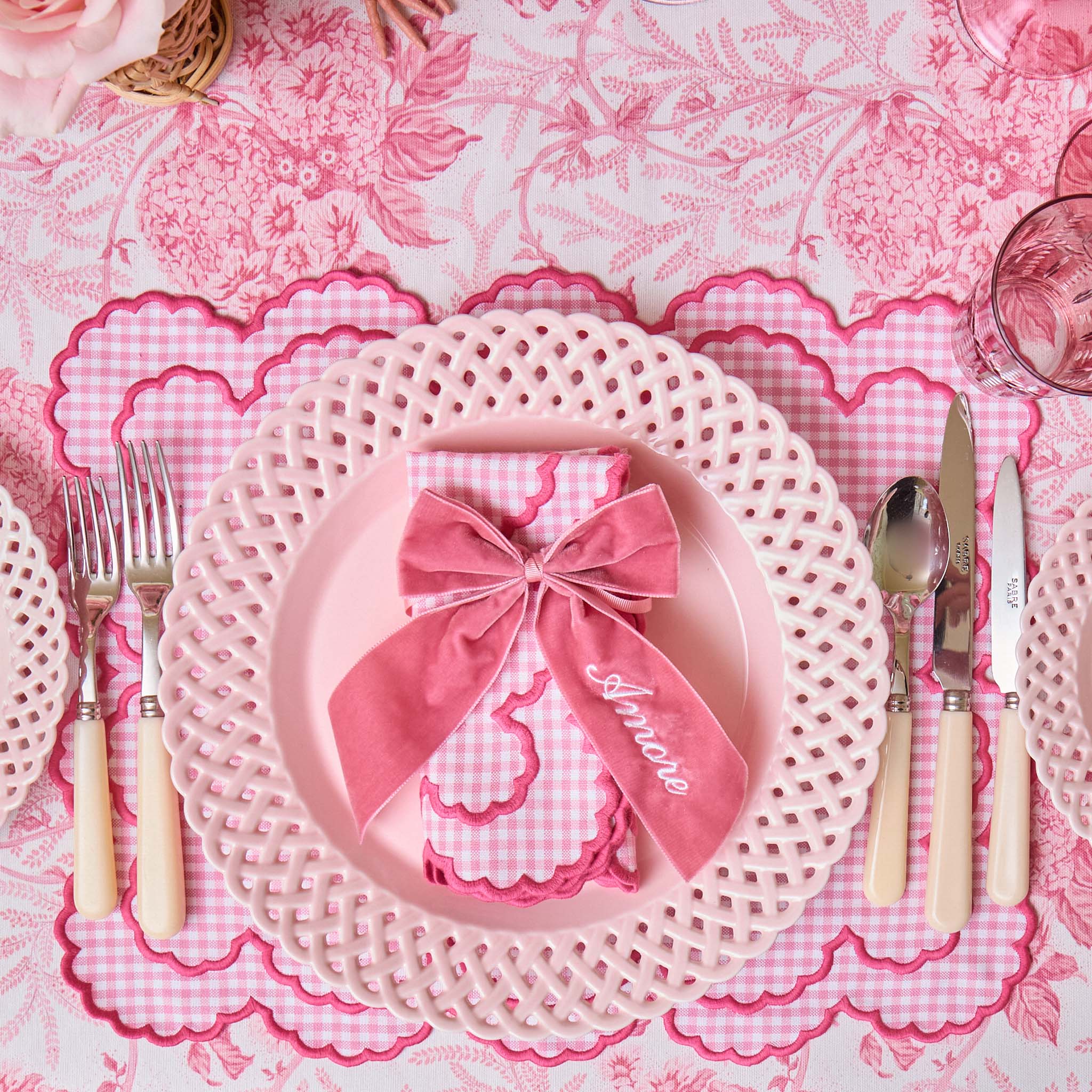 Personalisable Dusty Pink Bow