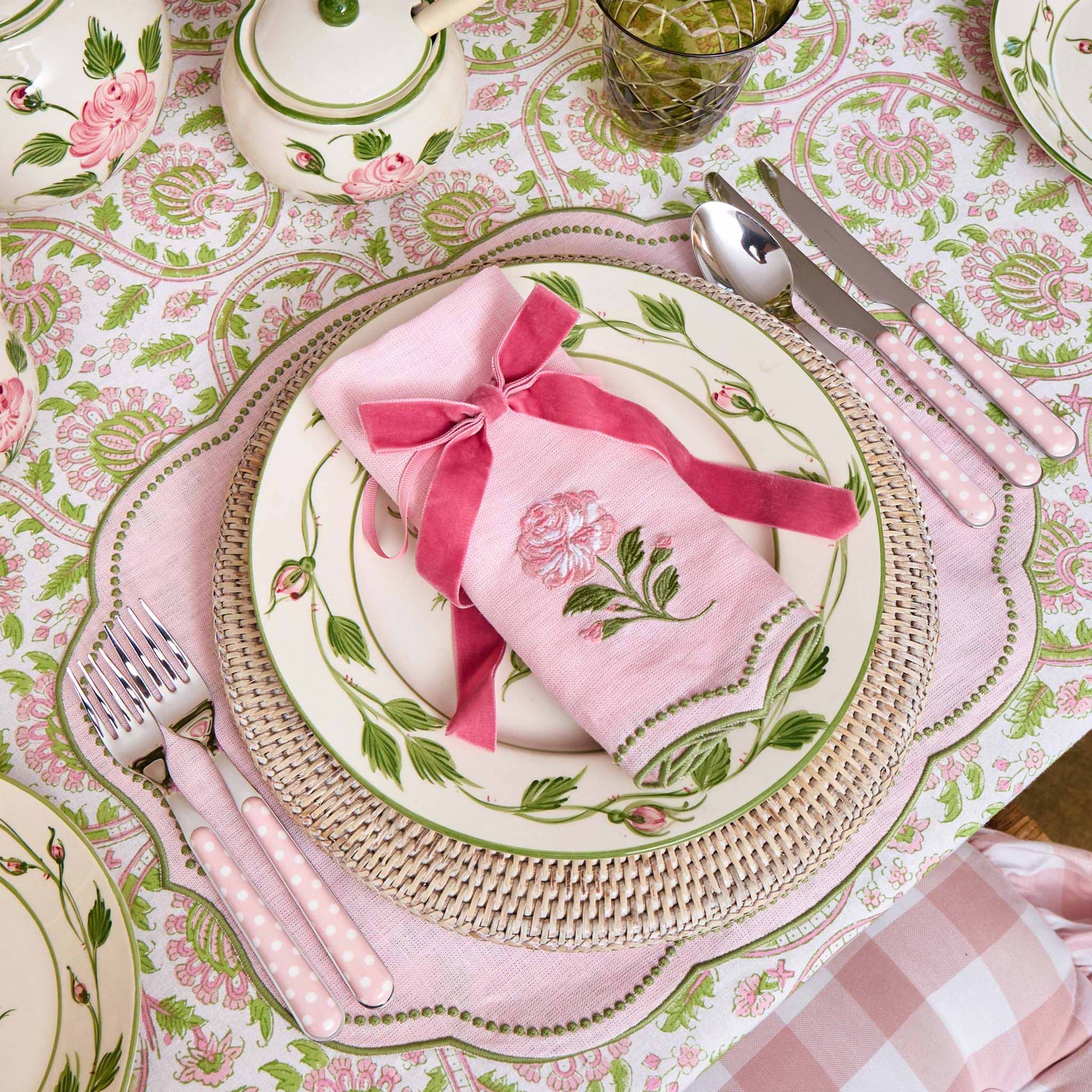 Pink Polka Dot Cutlery (5 piece)
