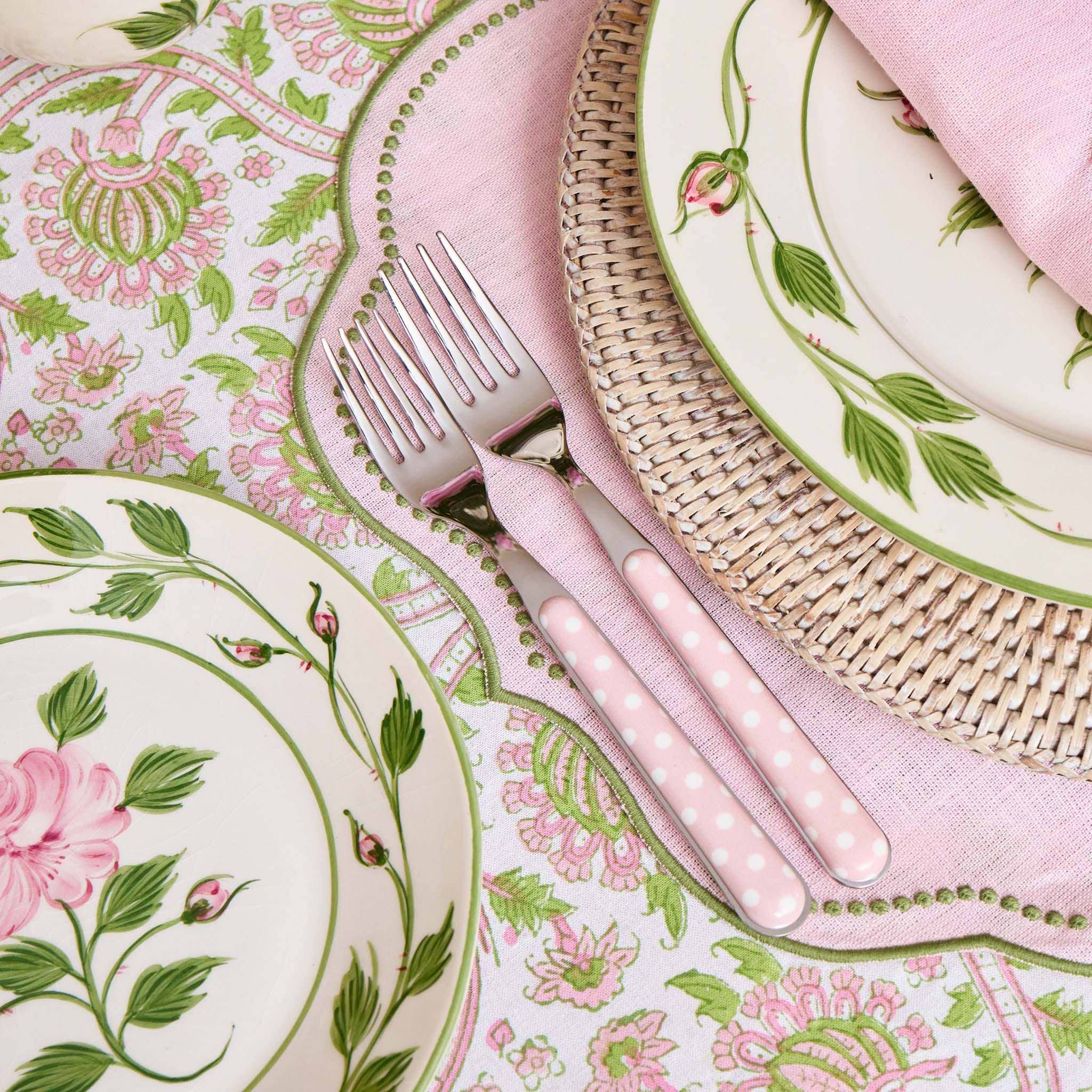 Pink Polka Dot Cutlery (5 piece)