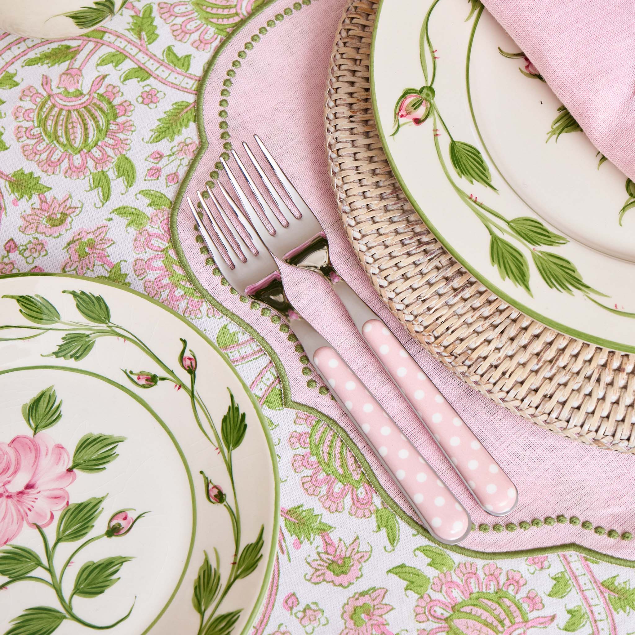 Pink Polka Dot Cutlery (5 piece)