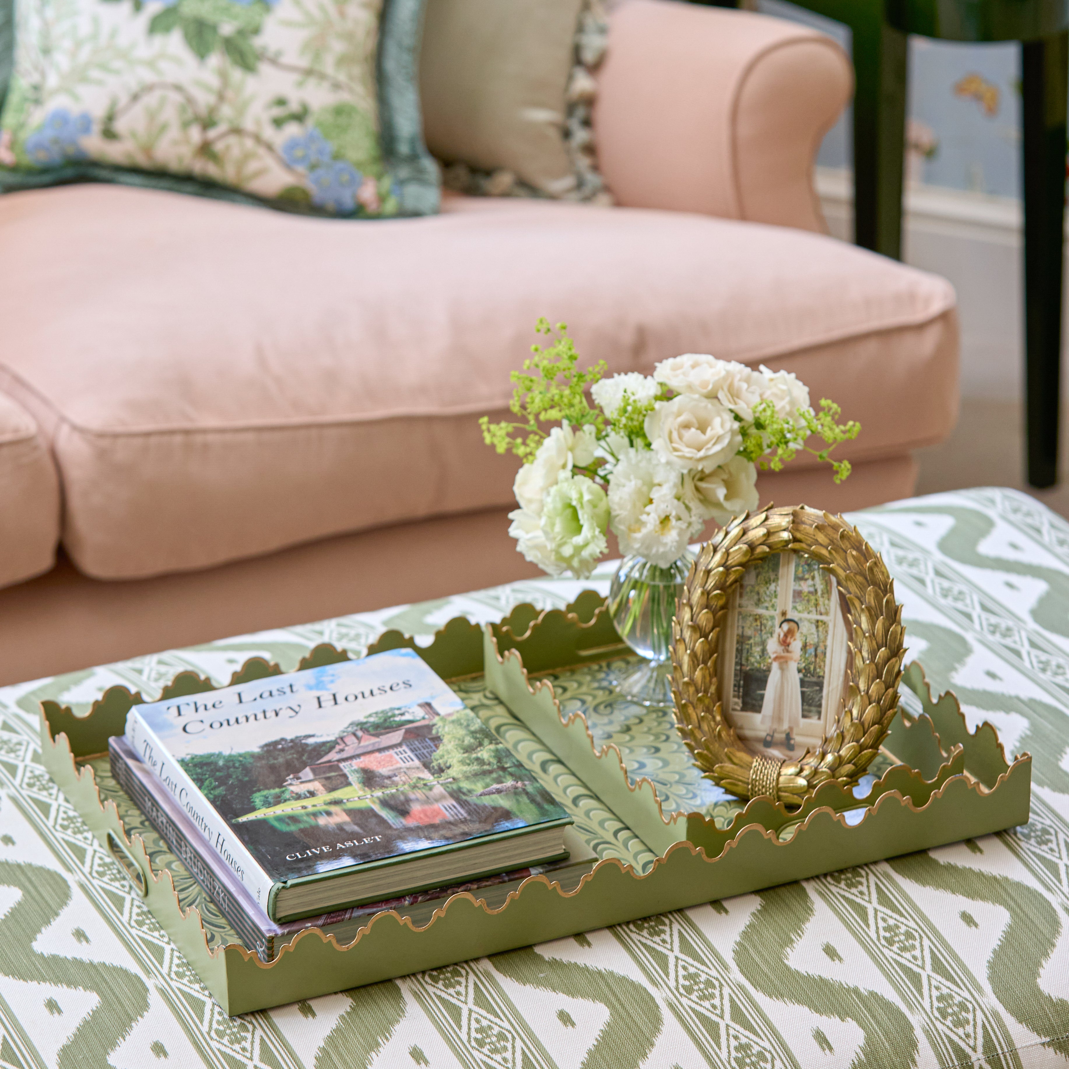 Olive Green Small Marble Tray