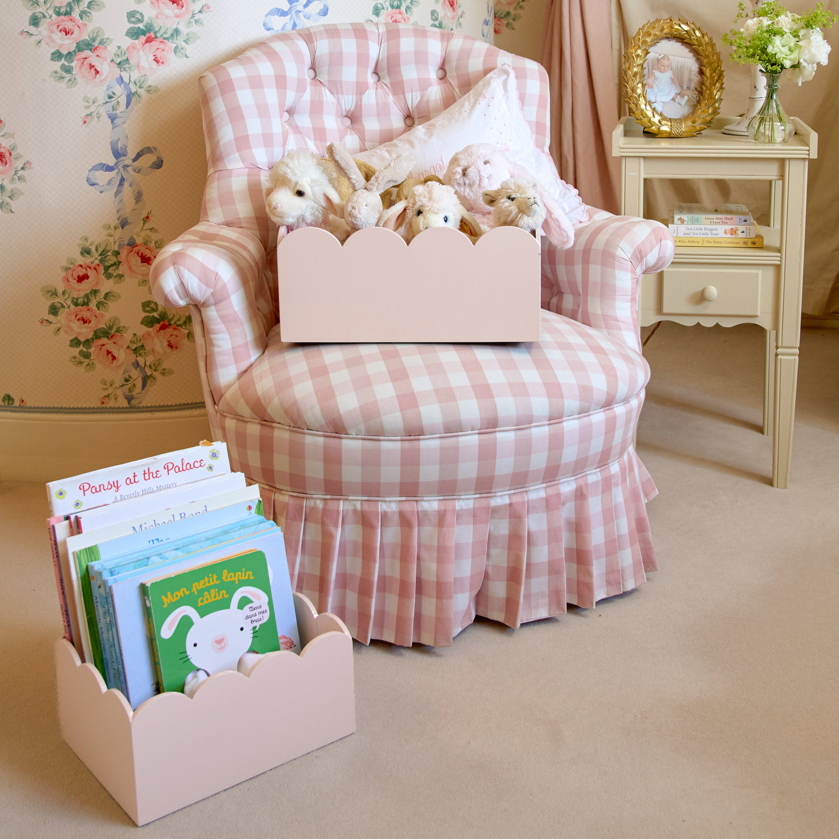 Soft Pink Lacquer Storage Boxes (Set of 2)