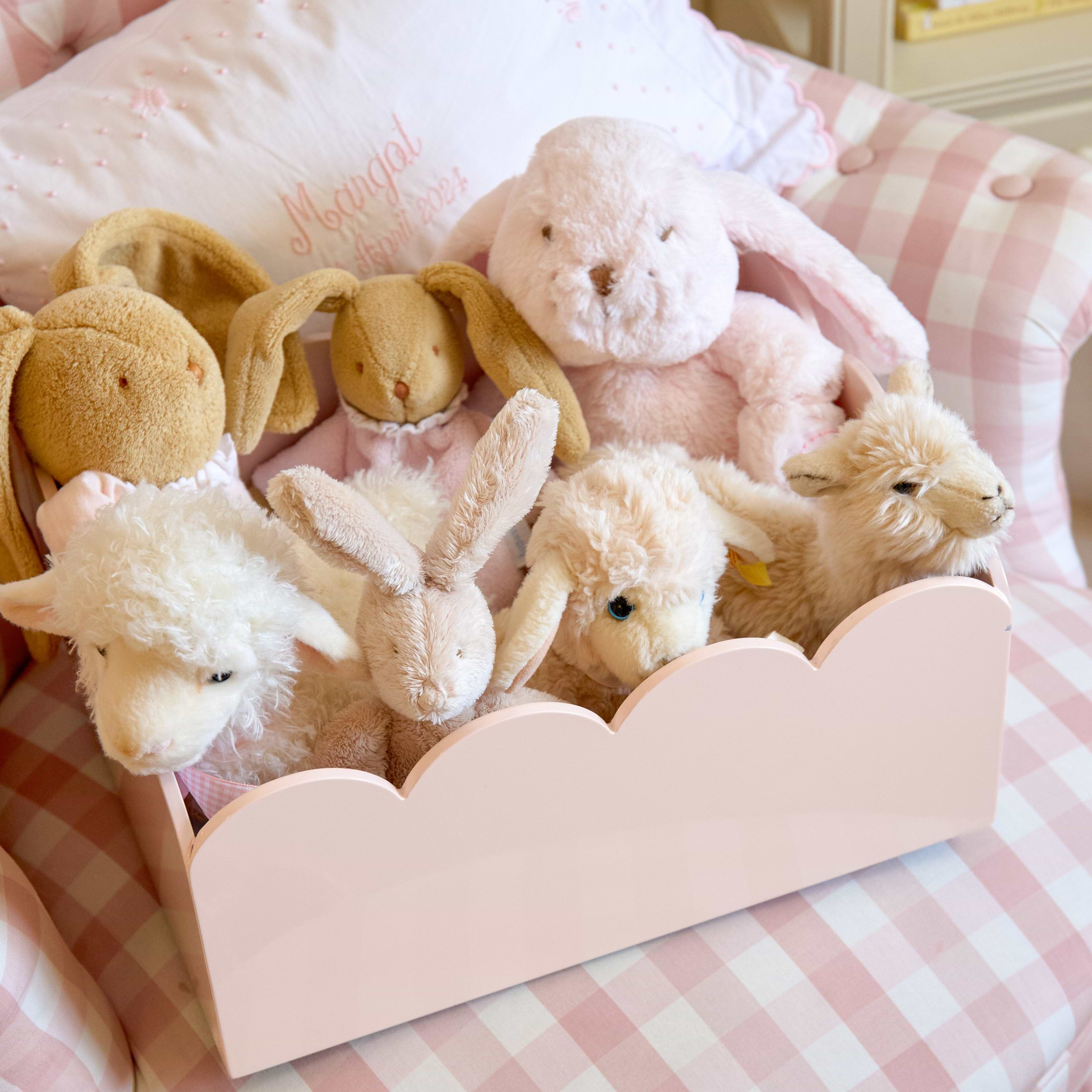 Soft Pink Lacquer Storage Boxes (Set of 2)