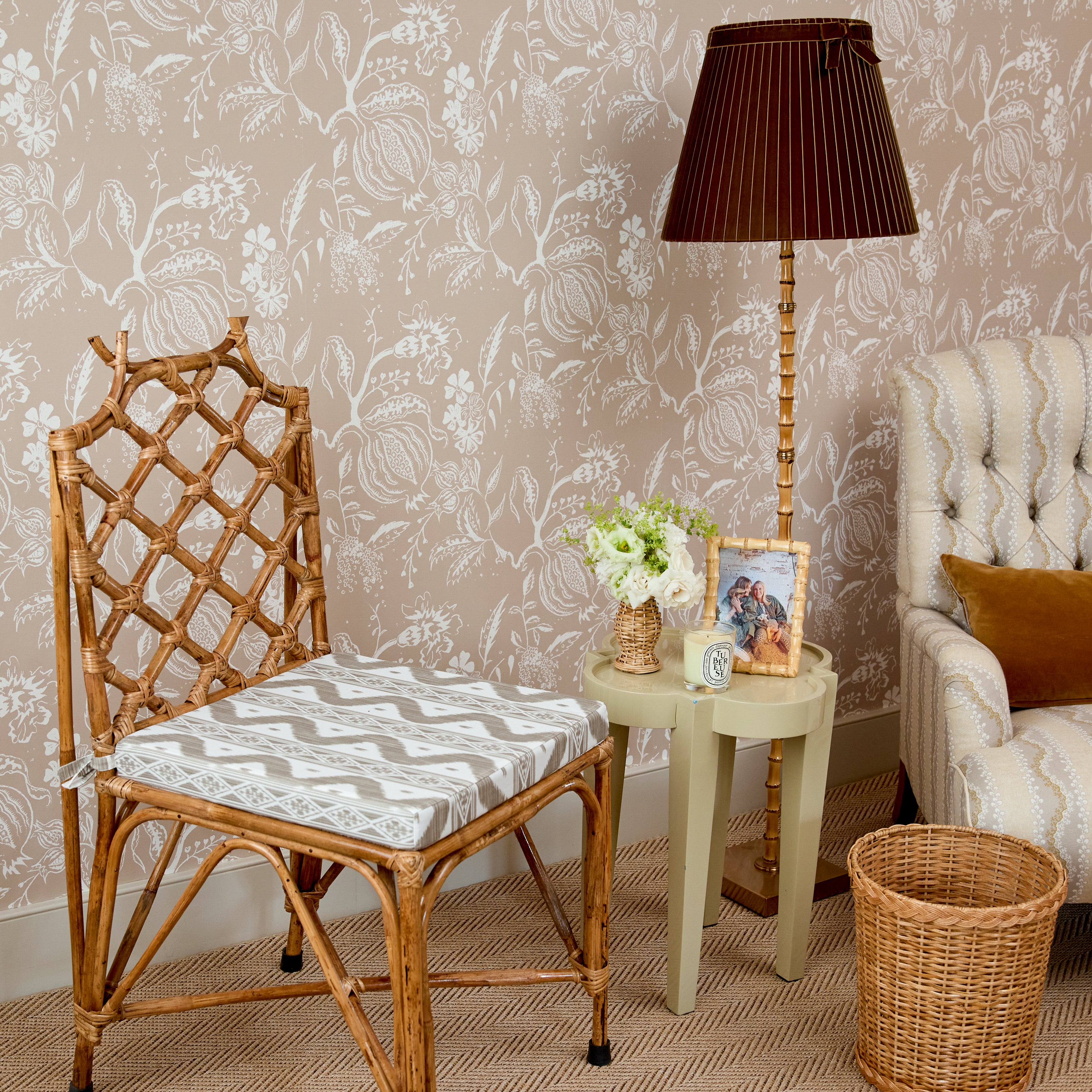 Braided Rattan Waste Paper Bin