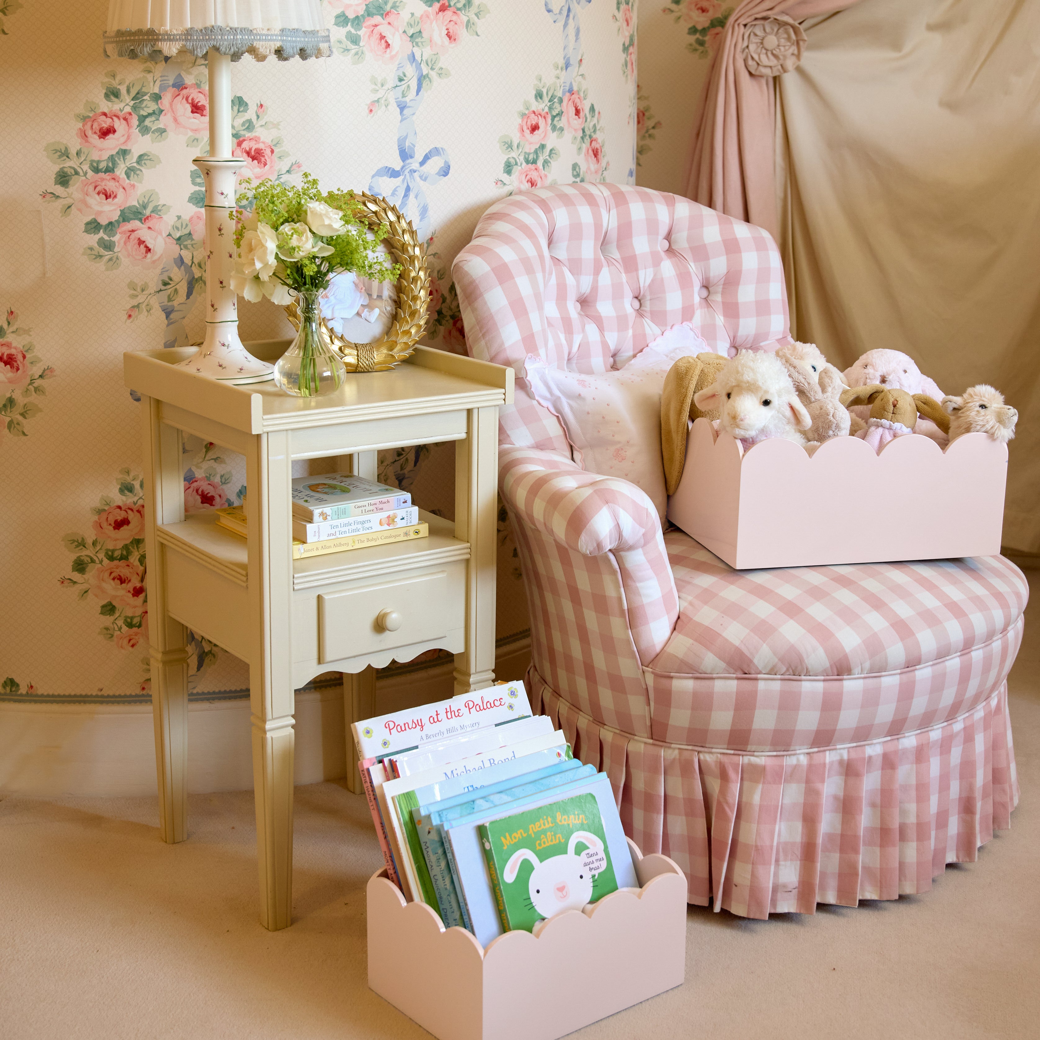 Soft Pink Lacquer Storage Boxes (Set of 2)