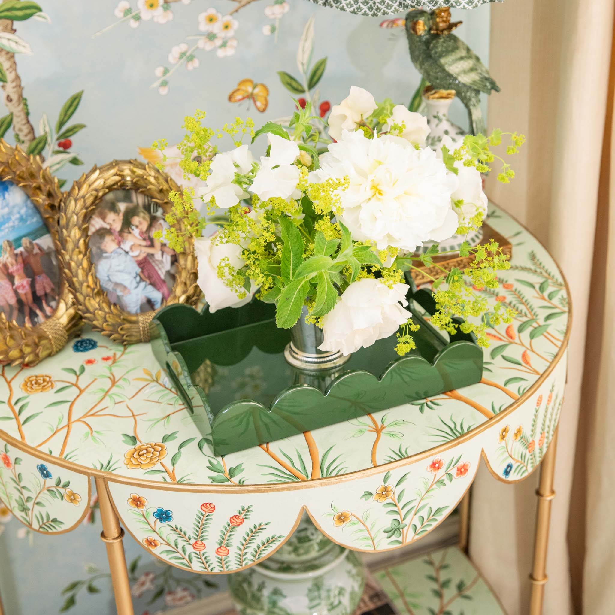 Annabelle Chinoiserie Tole Side Table