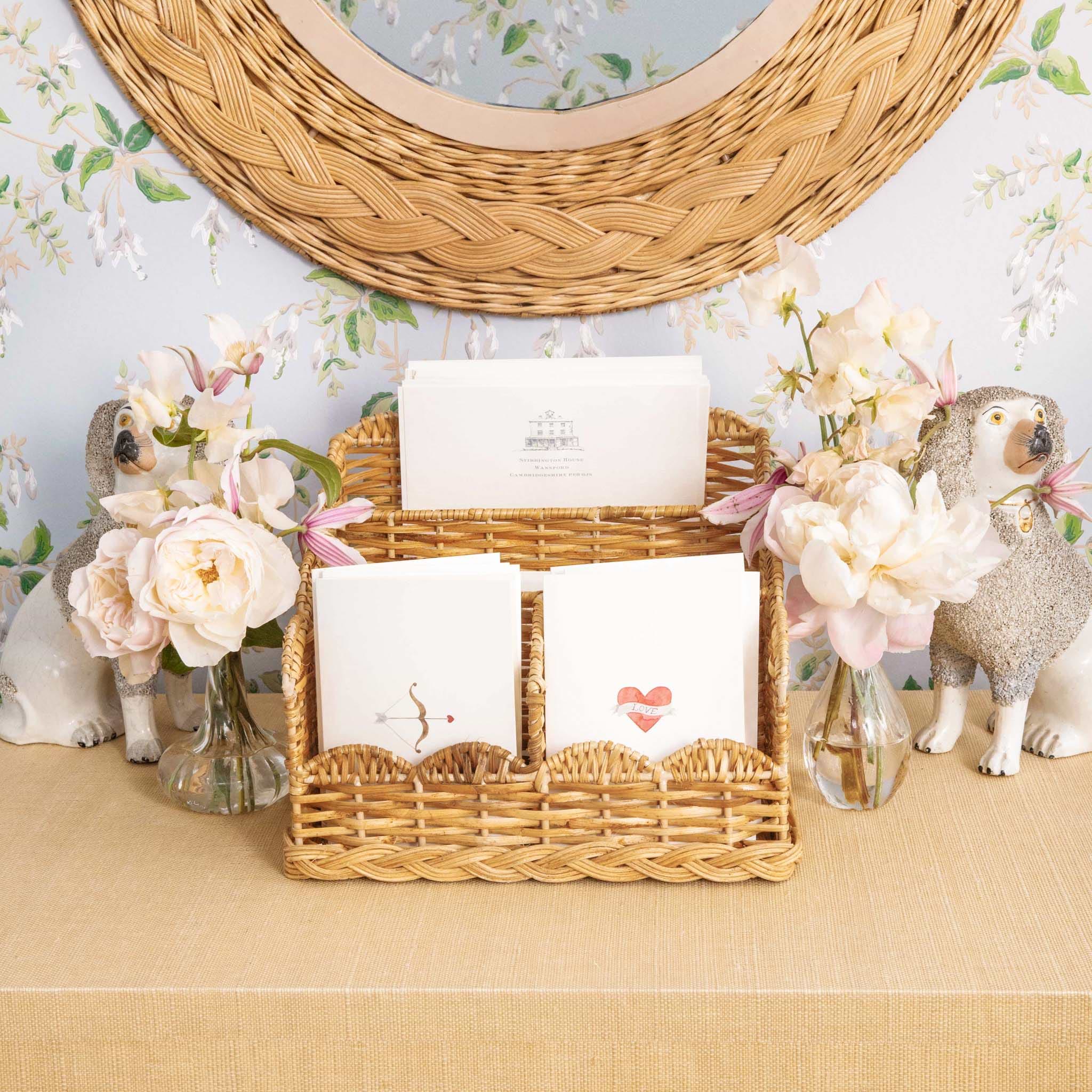 Rattan Braided Letter Rack
