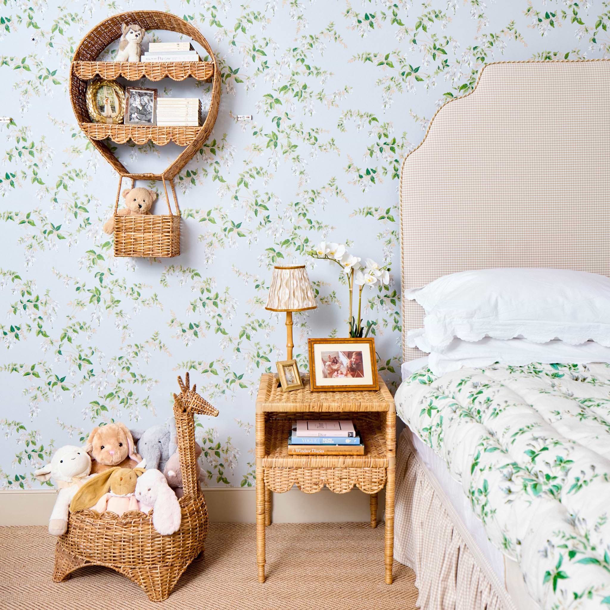 Lara Rattan Scalloped Bedside Table