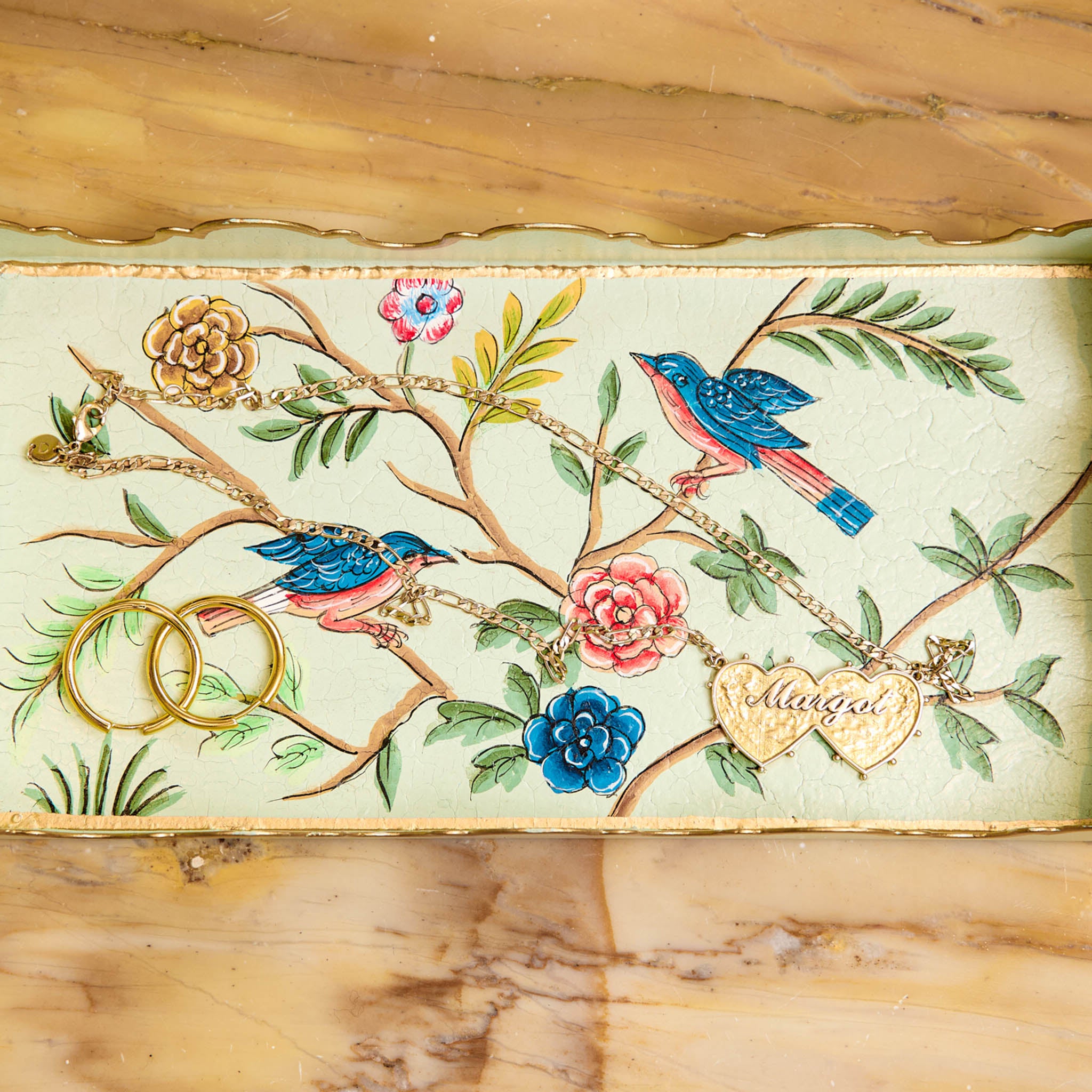 Chinoiserie Tole Trinket Tray