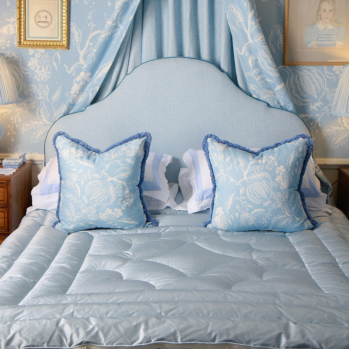 Blue Silk Eiderdown