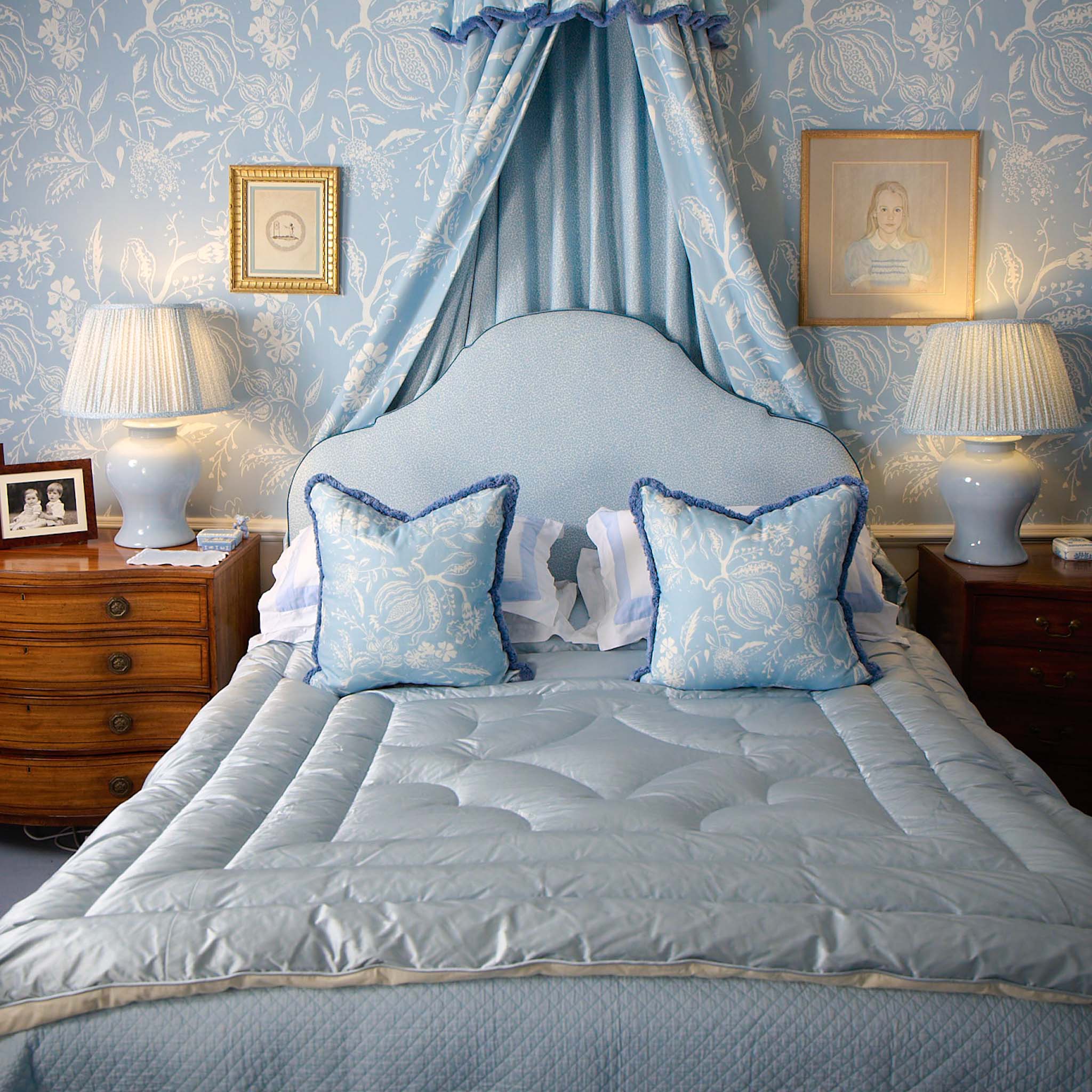 Blue Silk Eiderdown