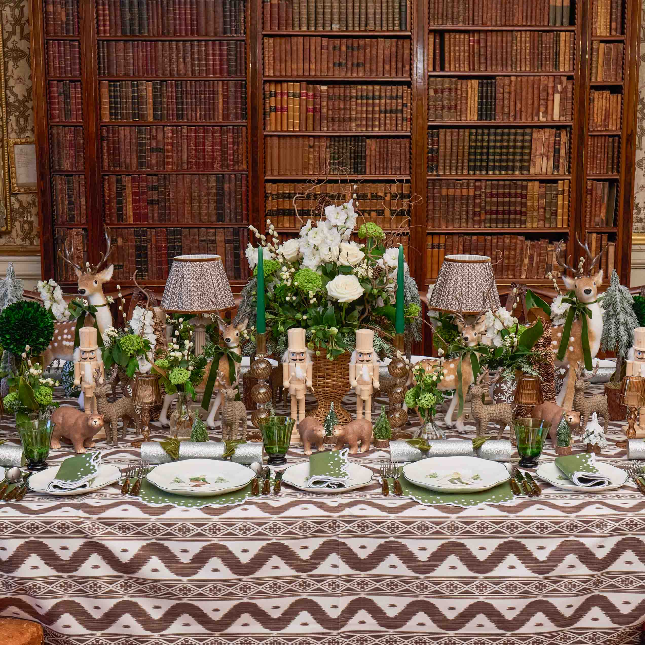 Chocolate Ikat Tablecloth