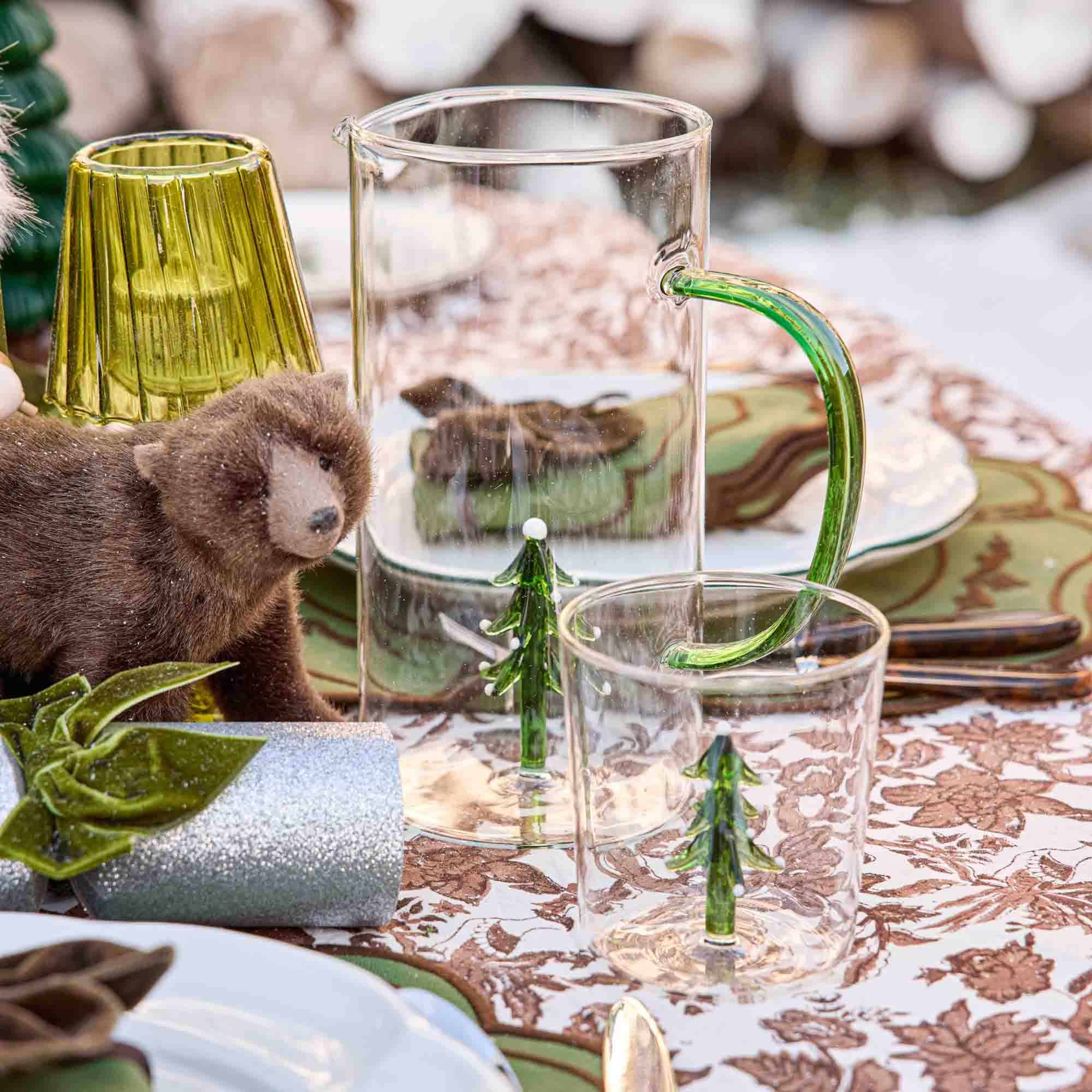 Christmas Tree Jug and Glasses (Set of 4)