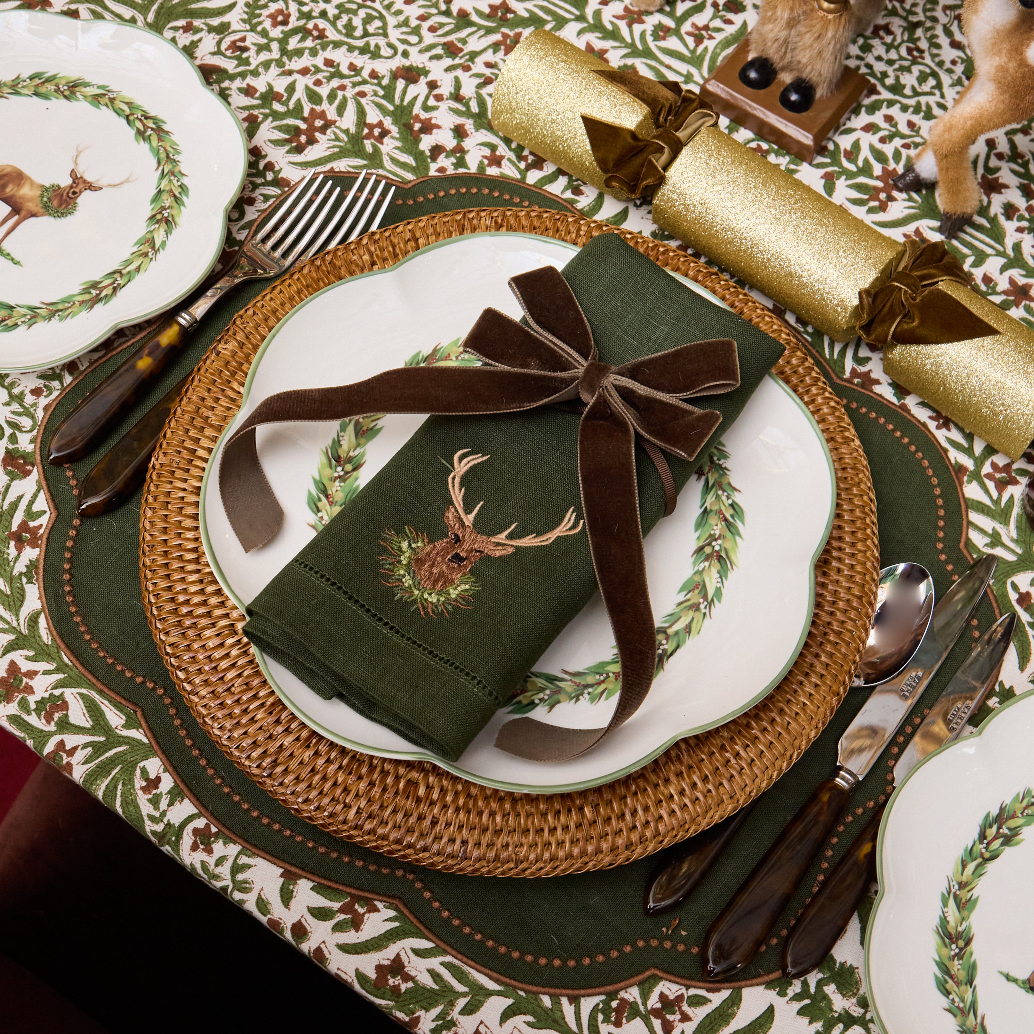 Chocolate & Olive Ethel Tablecloth