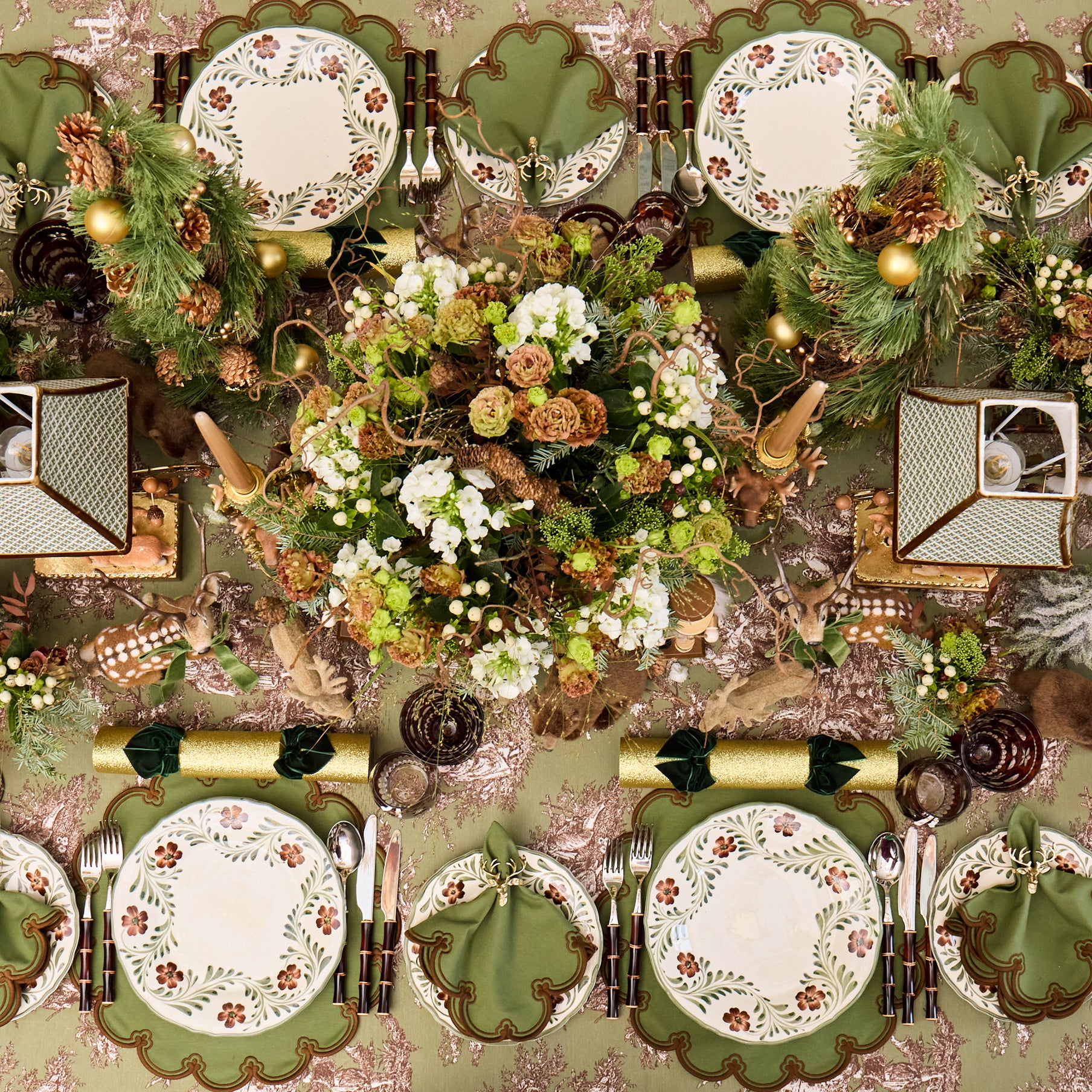 Chocolate & Olive Ethel Tablecloth