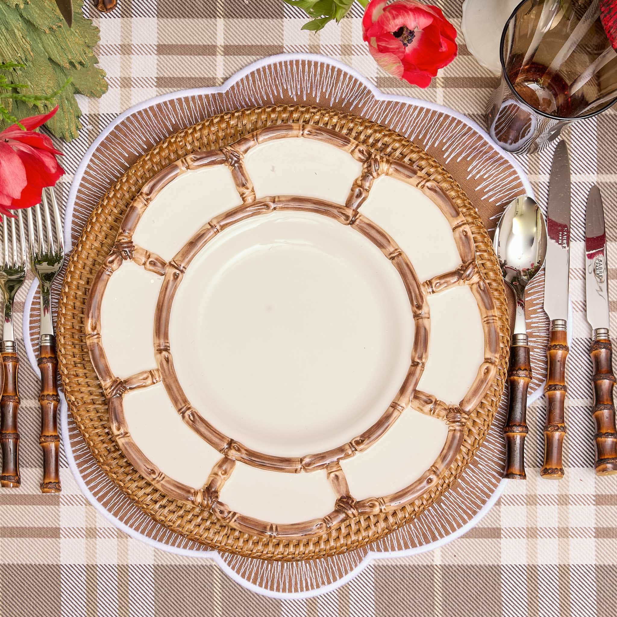 Caramel Alathea Linen Placemats & Napkins (Set of 4)