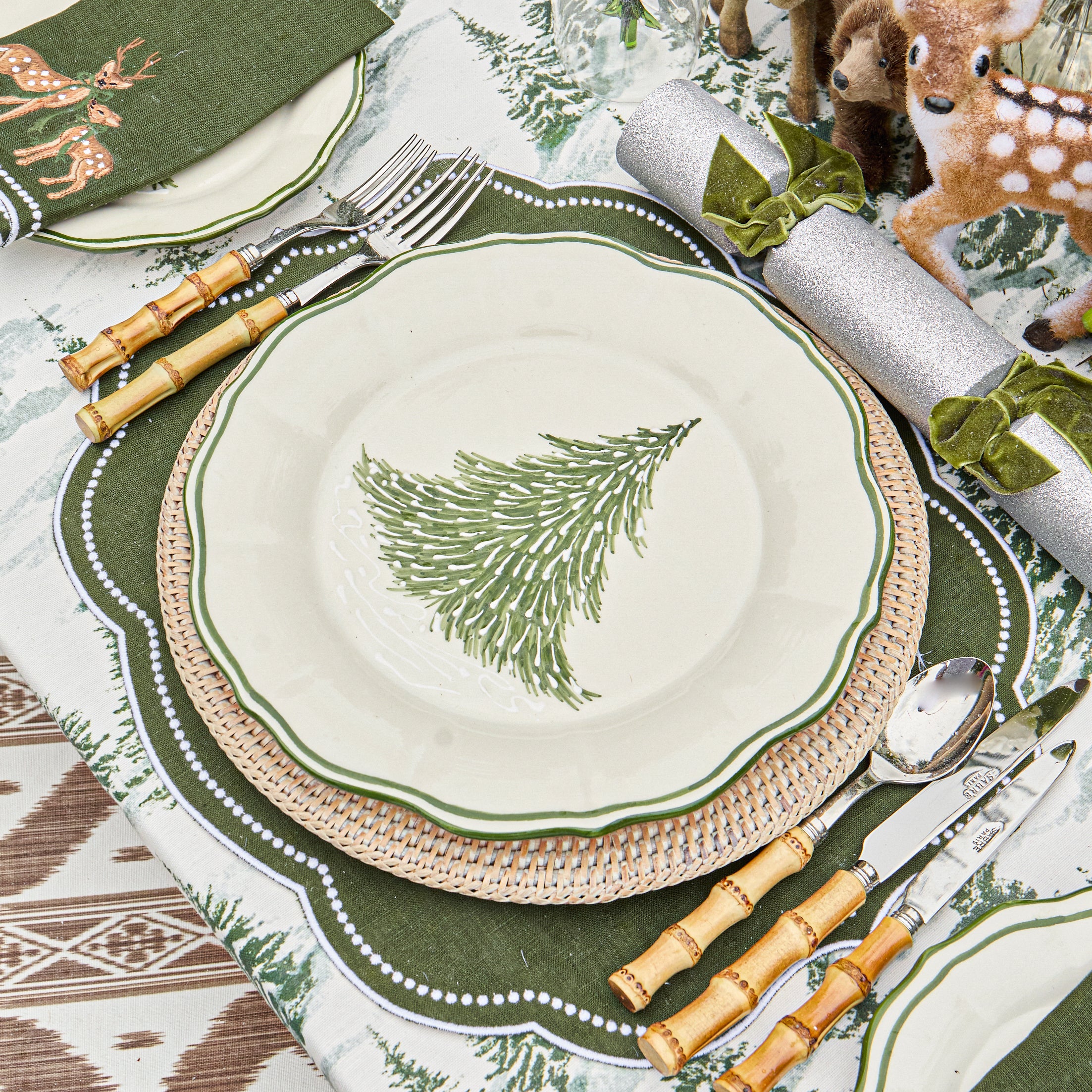 Handpainted Alpine Dinner & Starter Plates (Set of 8)