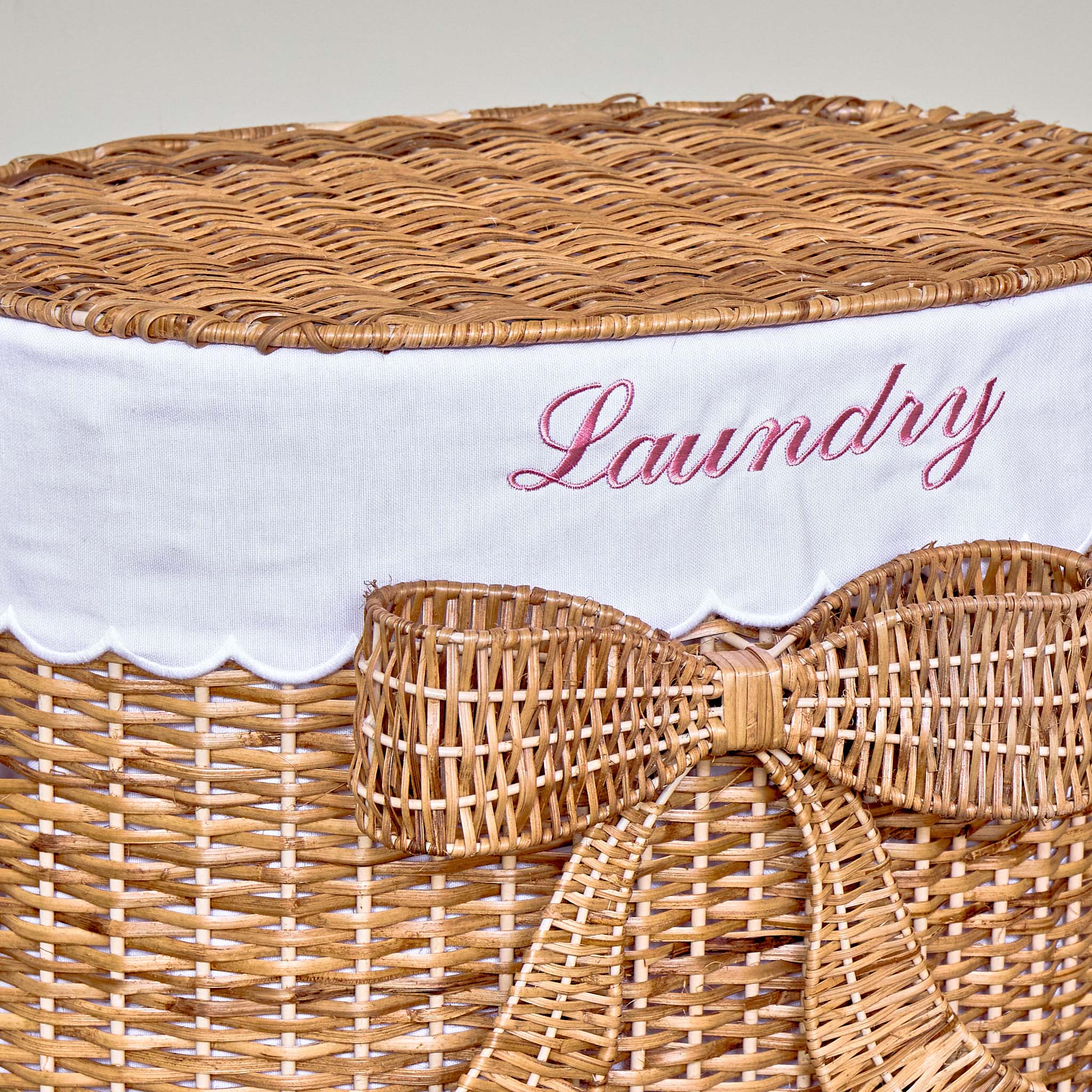 Isabella Rattan Bow Laundry Basket