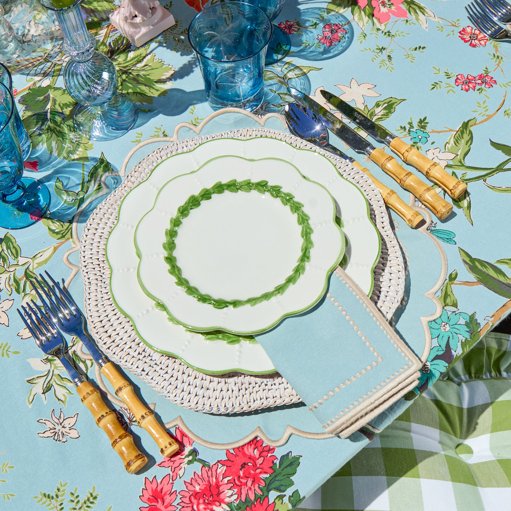 Green Laurel Starter Plates (Set of 4)